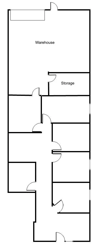 Floorplate Suite 105 office/warehouse