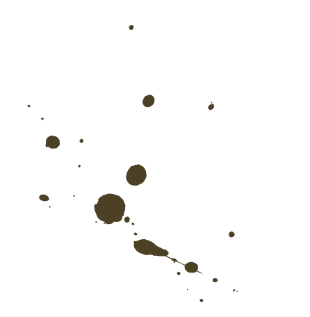 Schwarzer Hintergrund mit braunen Farbspritzern und -tafeln