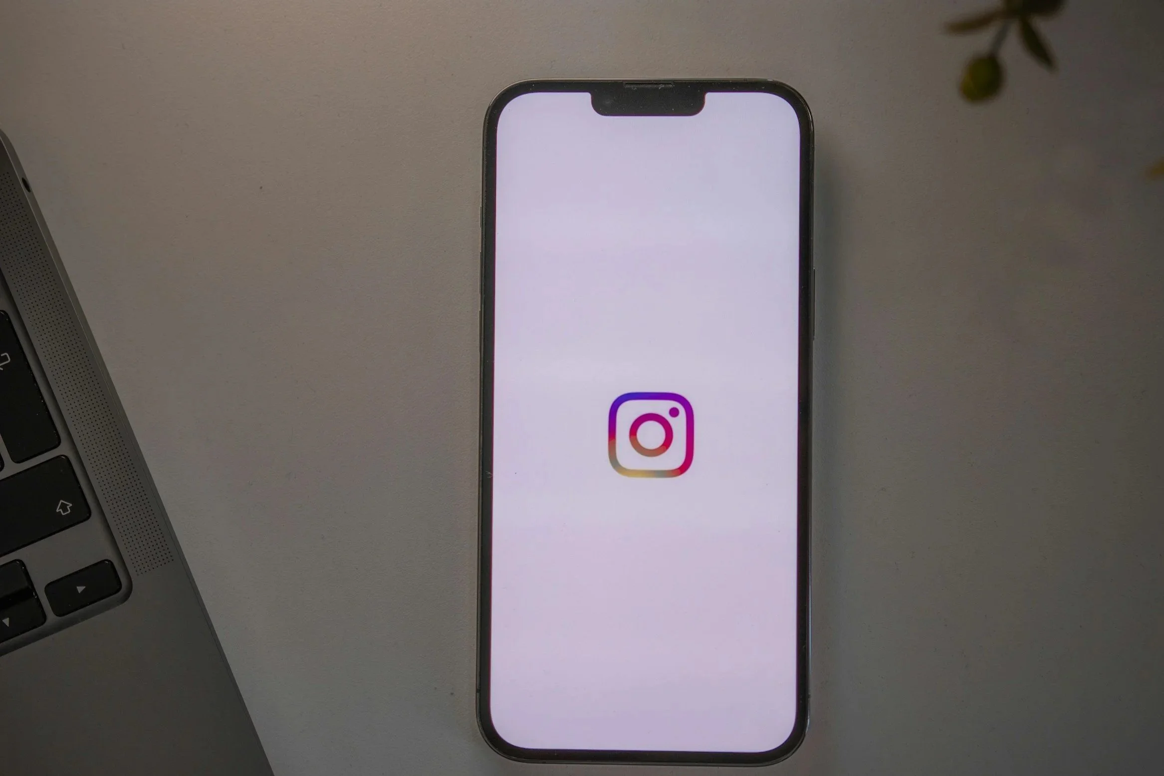 An iPhone displaying the Instagram app logo on the screen, directing to kaelani's instagram page- kaeartist. Oil painter and multimedia artist in northwest arkansas