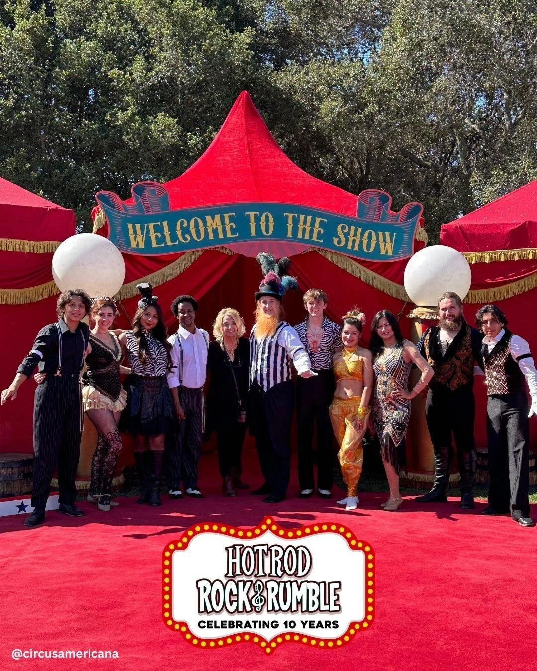 🎪✨ No circus celebration would be complete without the magic of the big top! As we celebrate 10 incredible years of Hot Rod Rock &amp; Rumble, we're thrilled to welcome @circusamericana  to bring the spirit of the Golden Age of Circus to life all we