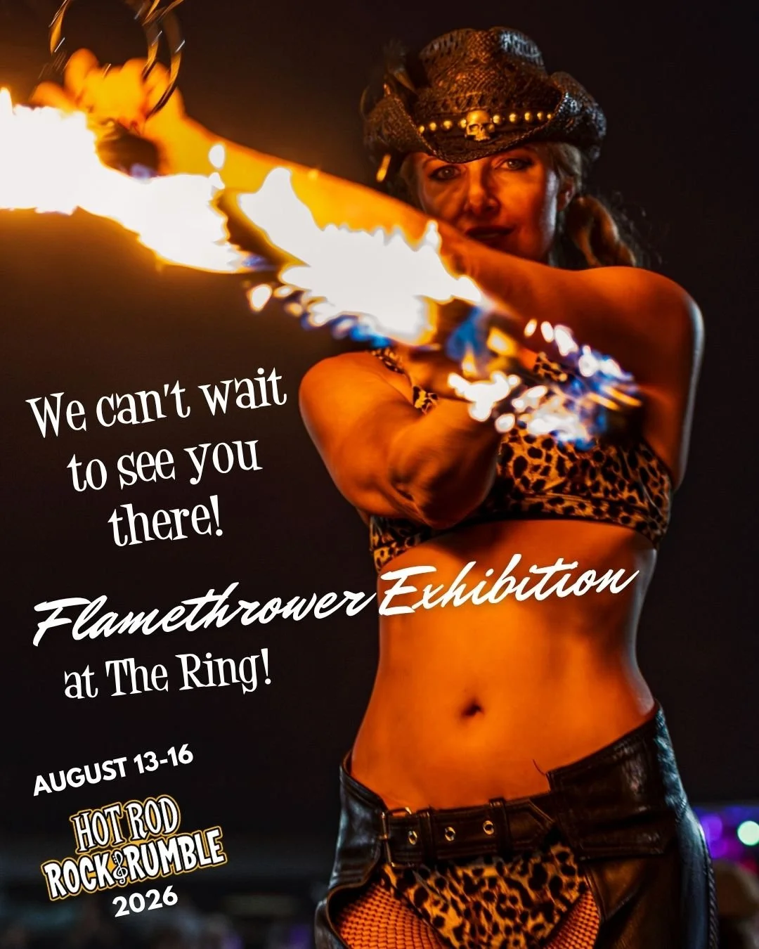 🔥🎪 FEEL THE HEAT- The Flamethrower Exhibition at Hot Rod Rock &amp; Rumble isn&rsquo;t just about the cars&mdash;it also features talented fire performers bringing 🎪 Late-night circus chaos. You&rsquo;ll want a front-row seat for this one 👀🔥

🌐