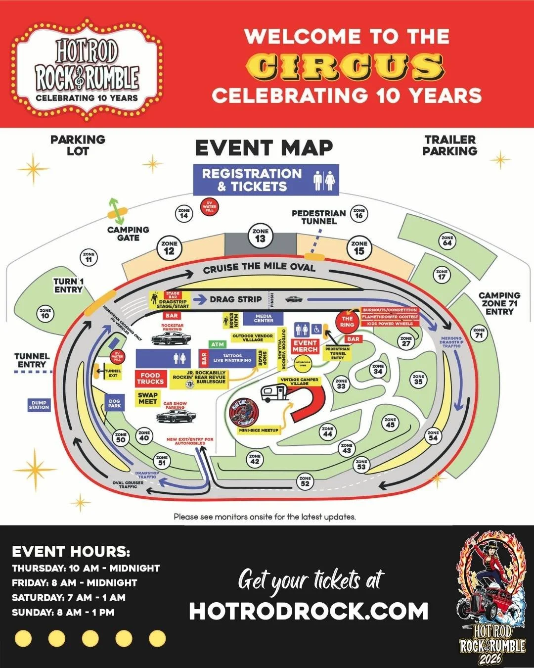 🗺️🎶 Our official event map and schedule are here! Take a look, find your favorite attractions, and start planning everything you want to see during four action-packed days at Pikes Peak International Raceway.

From live music and drag racing to stu