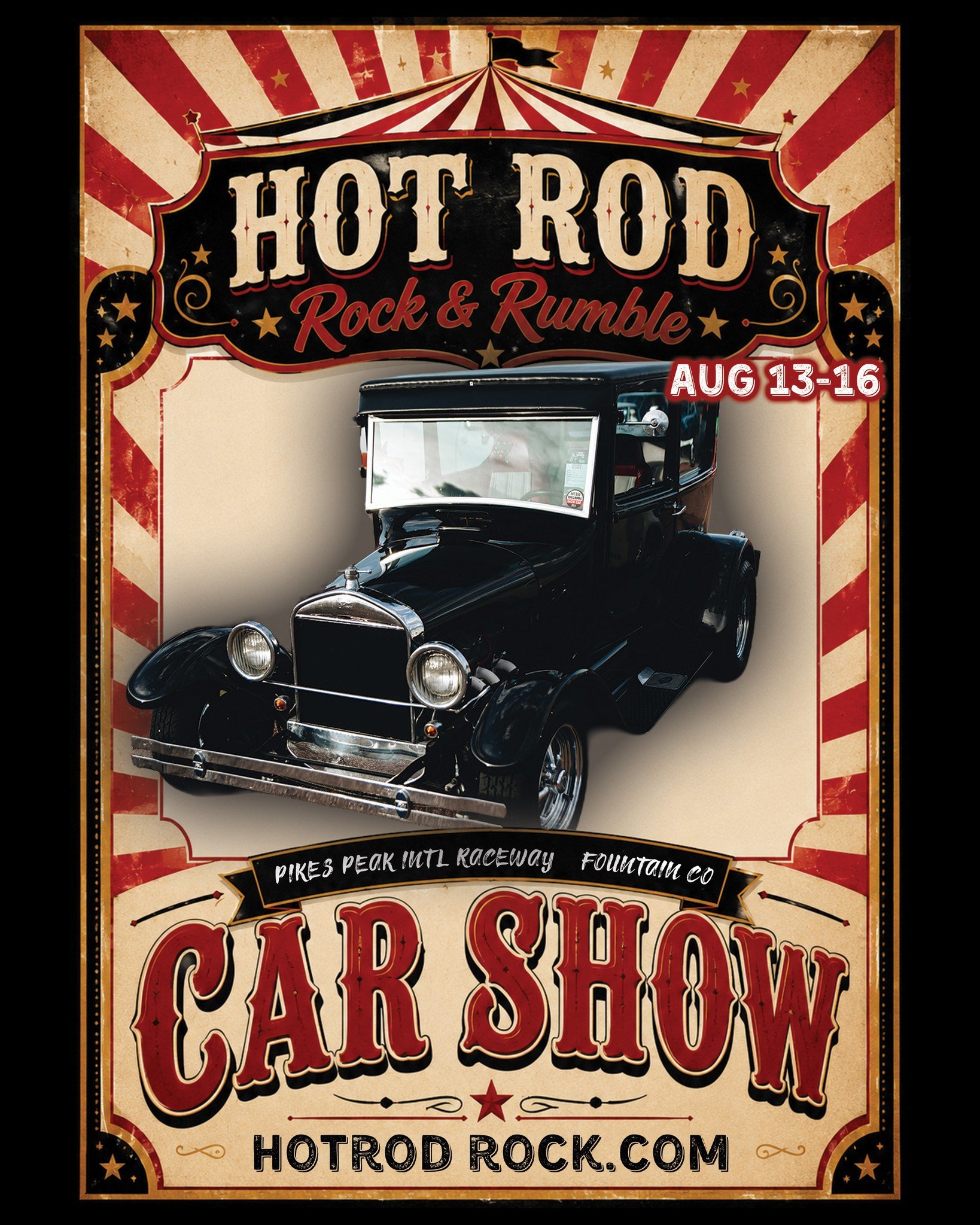 Don't miss the incredible Car Show at Hot Rod Rock &amp; Rumble!

Best of Show,  Best Vintage Camper,  Best Muscle Car, Best Chop Top, Best Hot Rod and so many more categories to enter!

Get your tickets at PPIR.com!
