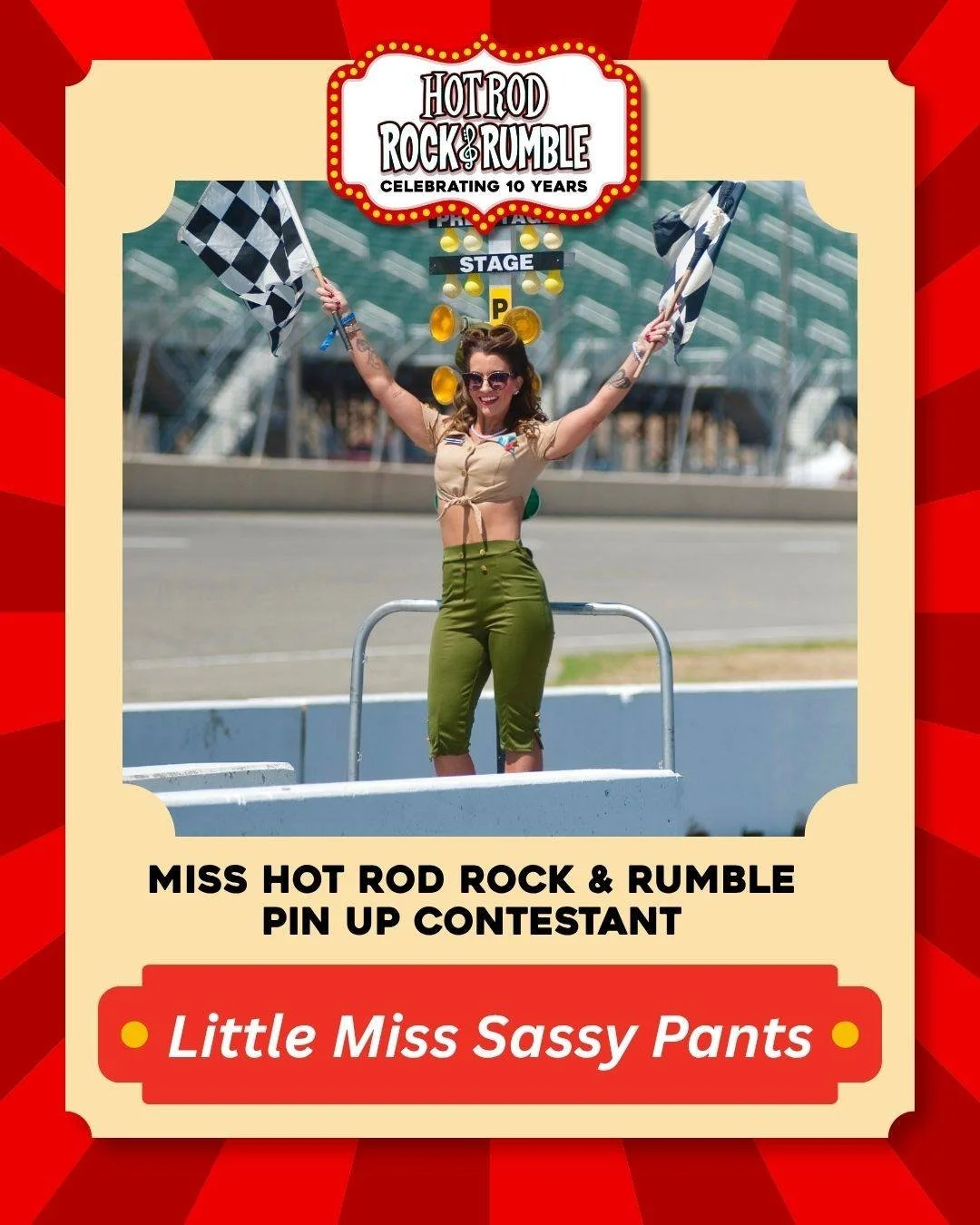 💄 Meet Little Ms. Sassy Pants! She's competing for the title of Miss Hot Rod Rock &amp; Rumble 2026 at the 10th Anniversary of Hot Rod Rock &amp; Rumble! Be sure to cheer her on and show her some love in the comments. ❤️

🎟 Make sure you have ticke