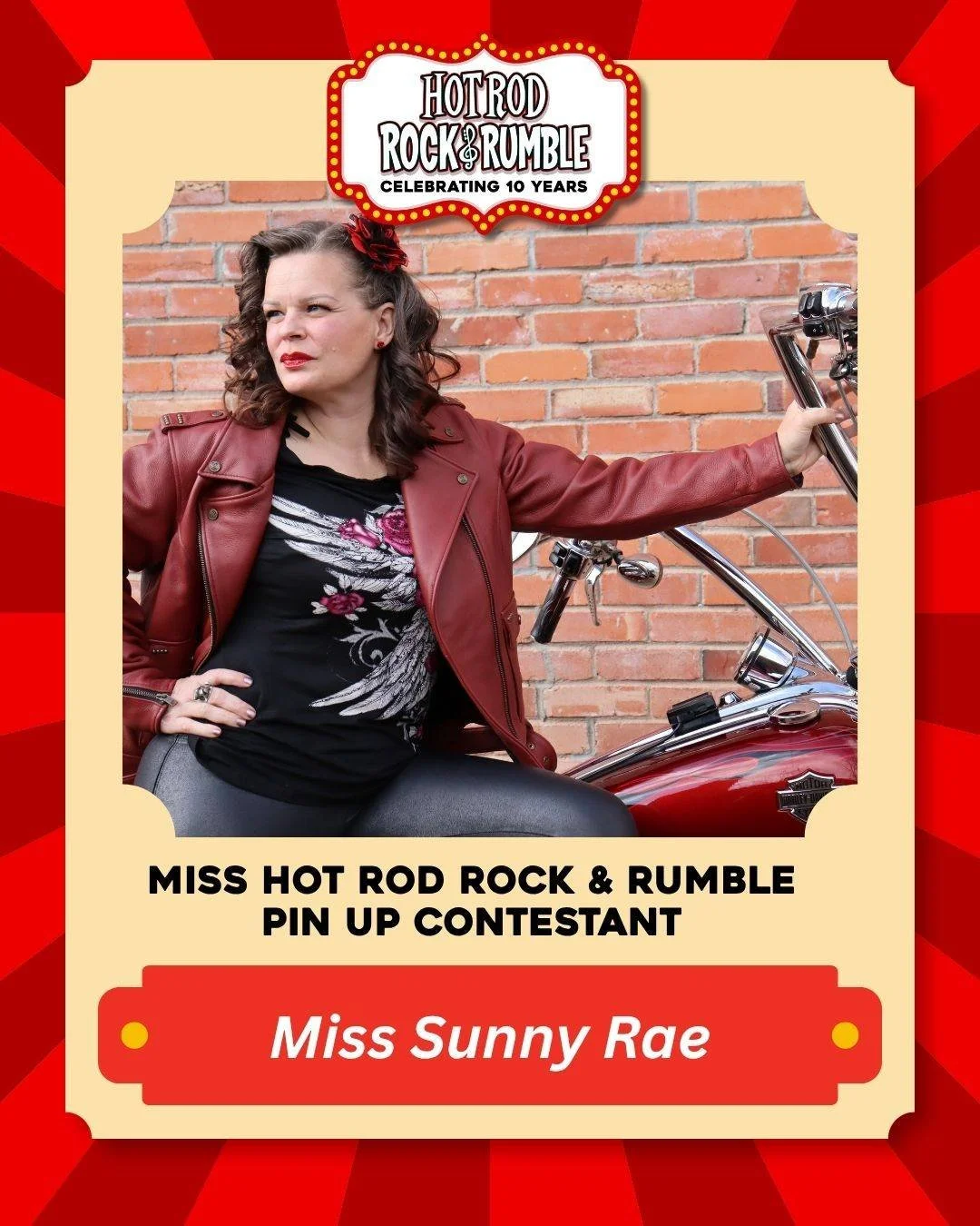 💄 Meet Miss Sunny Rae! She's competing for the title of Miss Hot Rod Rock &amp; Rumble 2026 at the 10th Anniversary of Hot Rod Rock &amp; Rumble! Be sure to cheer her on and show her some love in the comments. ❤️

🎟 Make sure you have tickets to th
