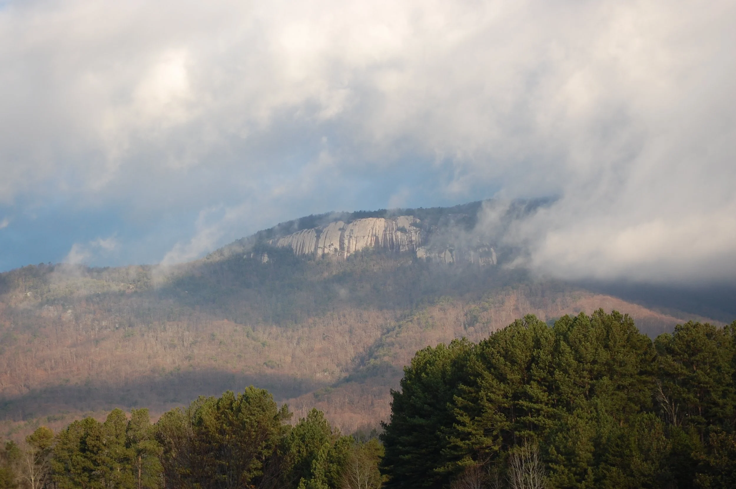 Table Rock Mountain and Lake Oolenoy in Pickens County, South Carolina
