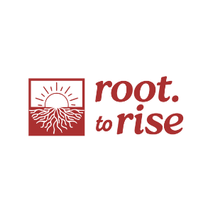 Root to Rise program logo by Meg Charles for personal growth and leadership development