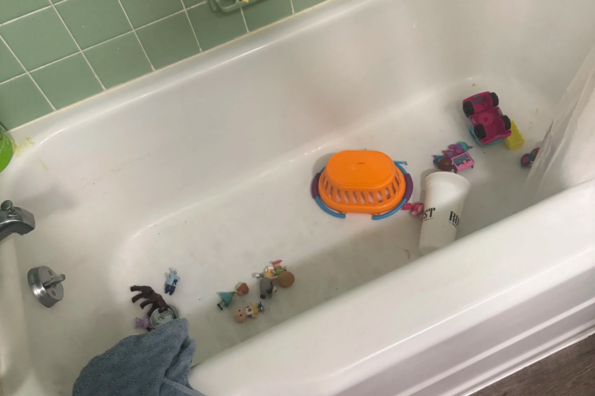 Scrub all baths and showers