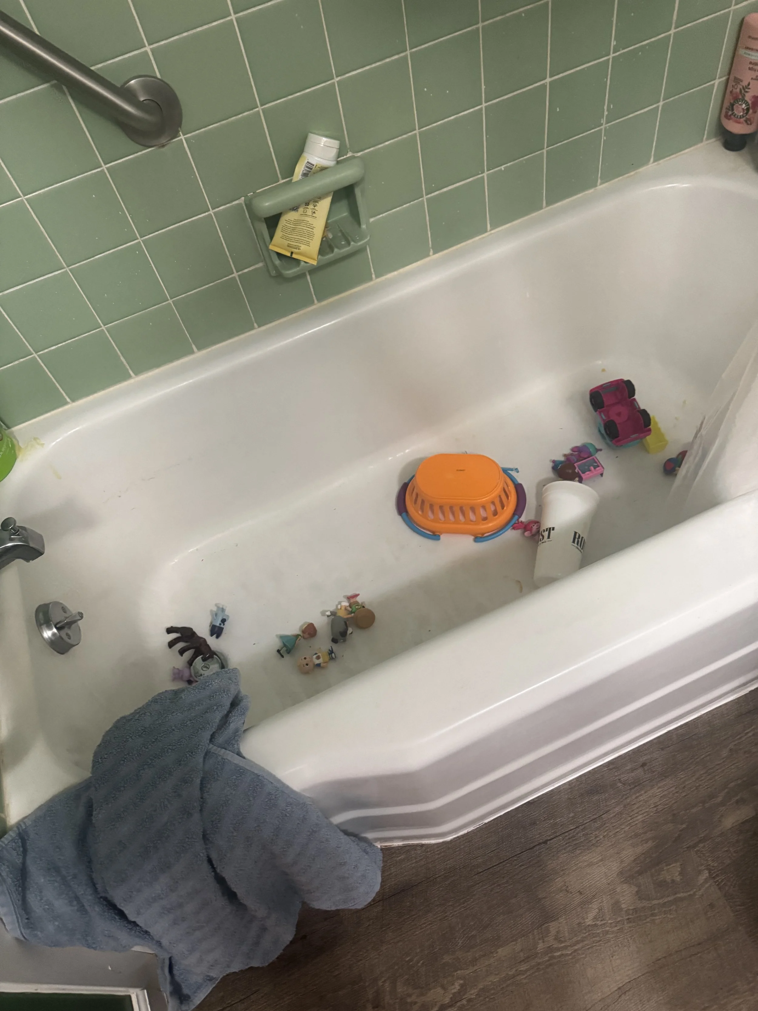 Scrub all baths and showers