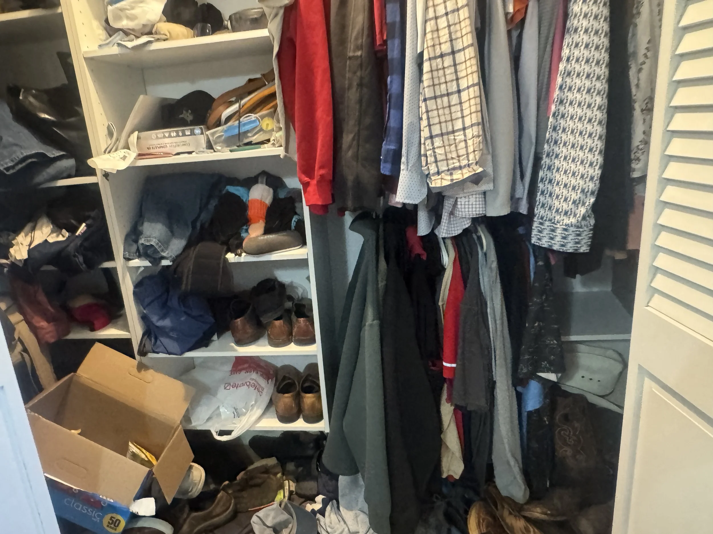 Organize dads messy closet