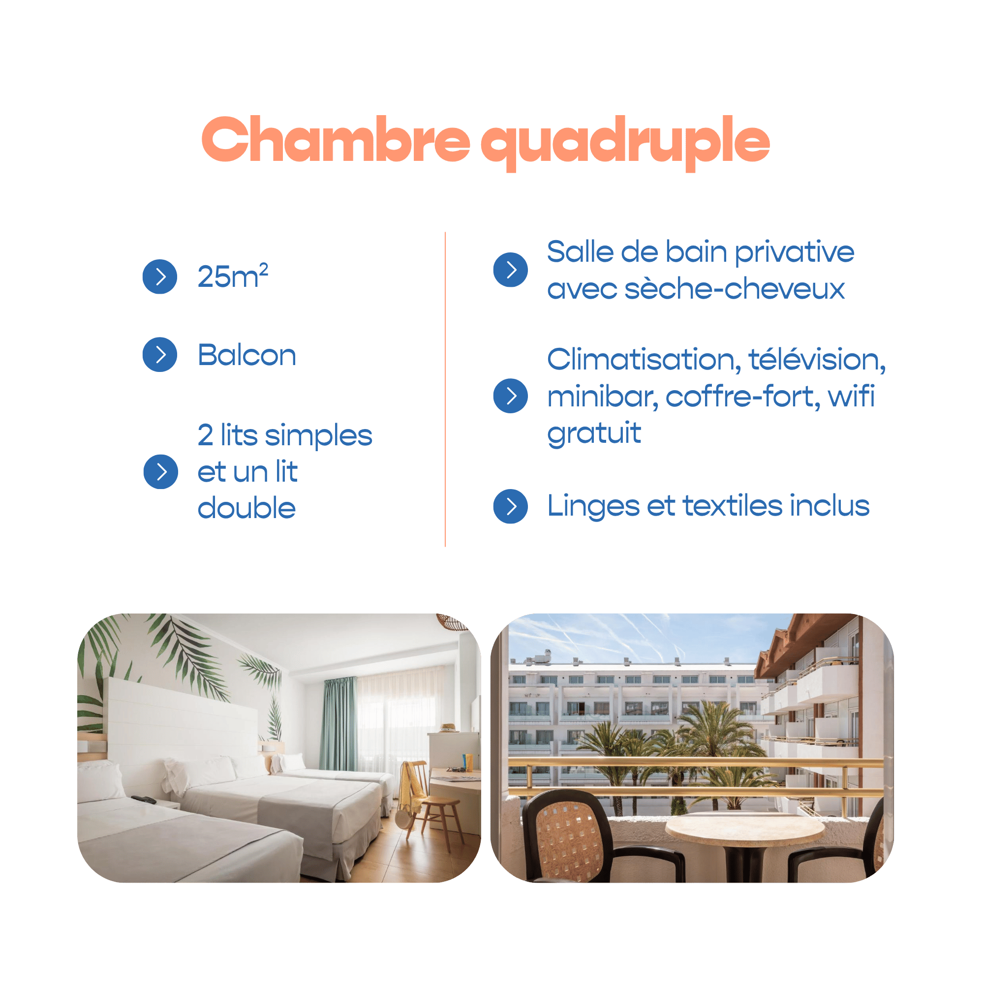 chambre quadruple