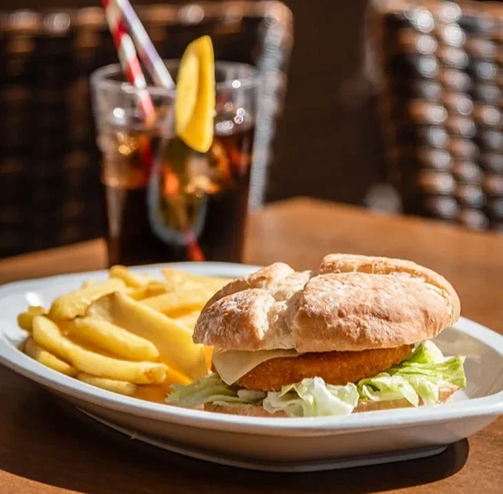 hamburger et frites