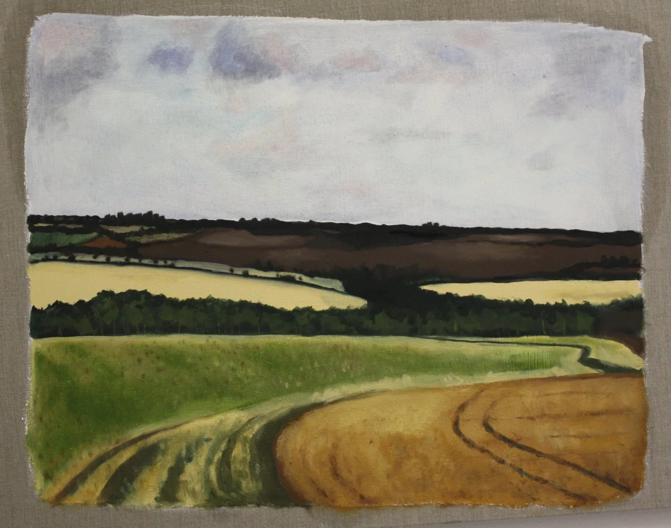 Lincolnshire, oil on linen