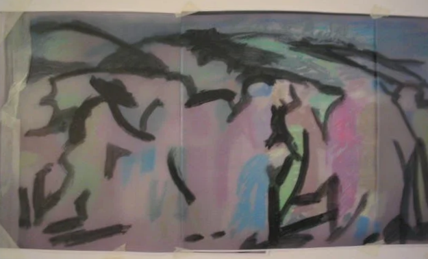 Biblical Landscape, mixed media