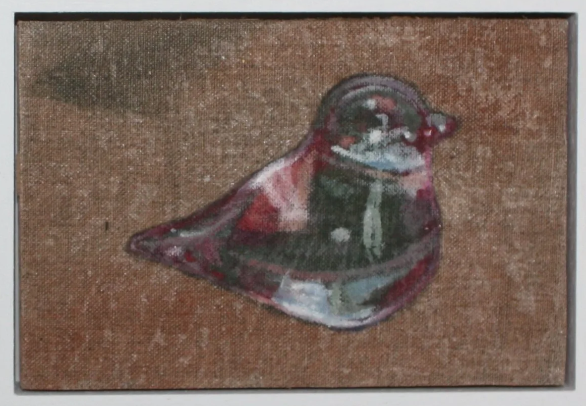 Sparrow, oil on linen