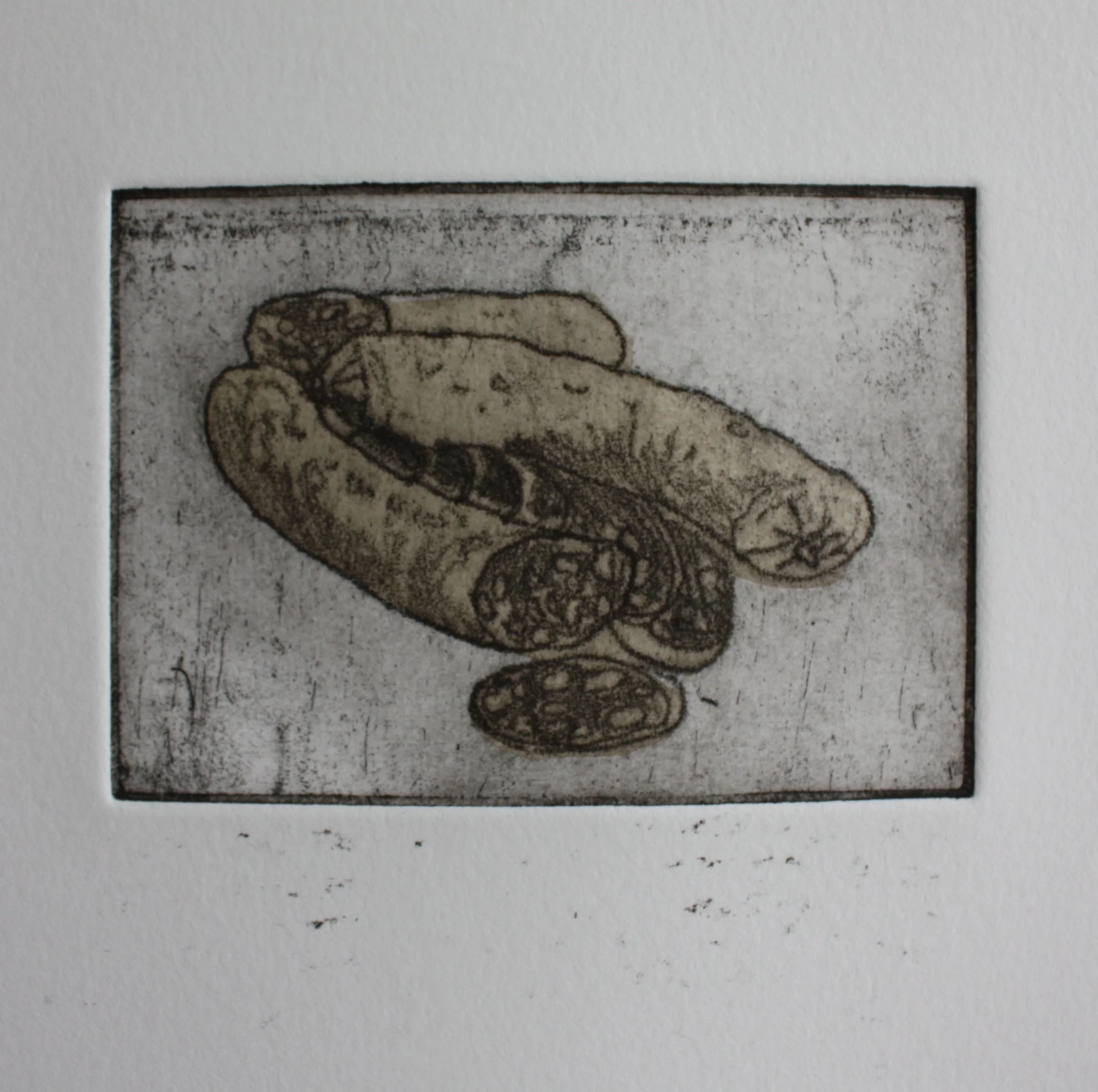 Sausage, etching
