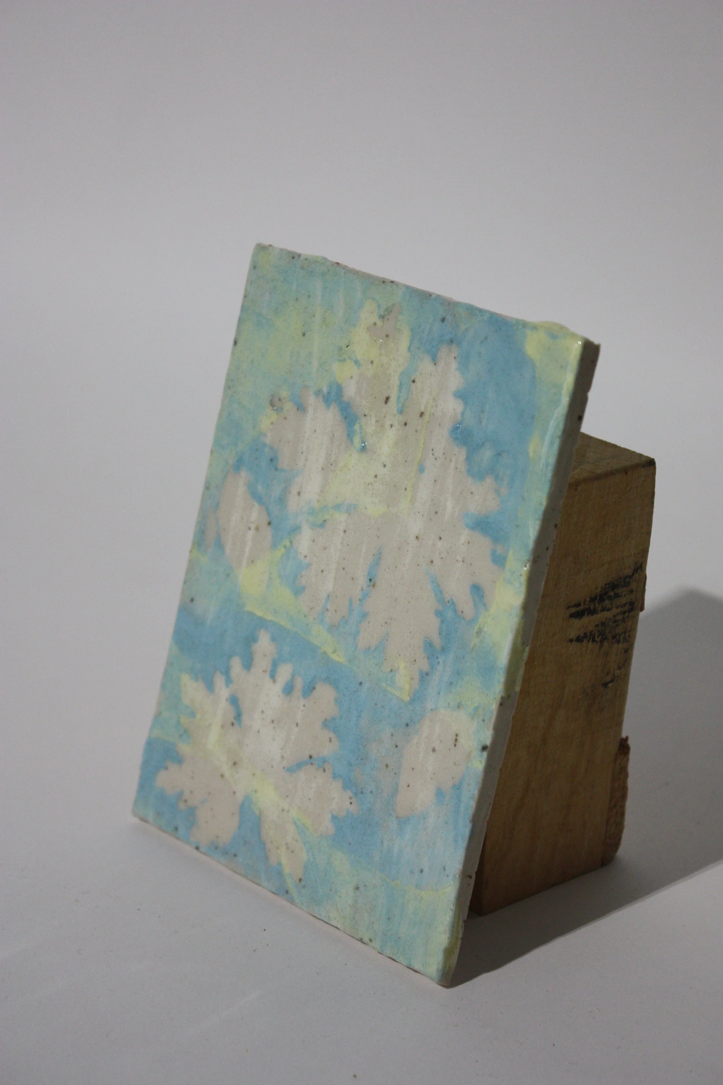 Leaves, ceramic painting