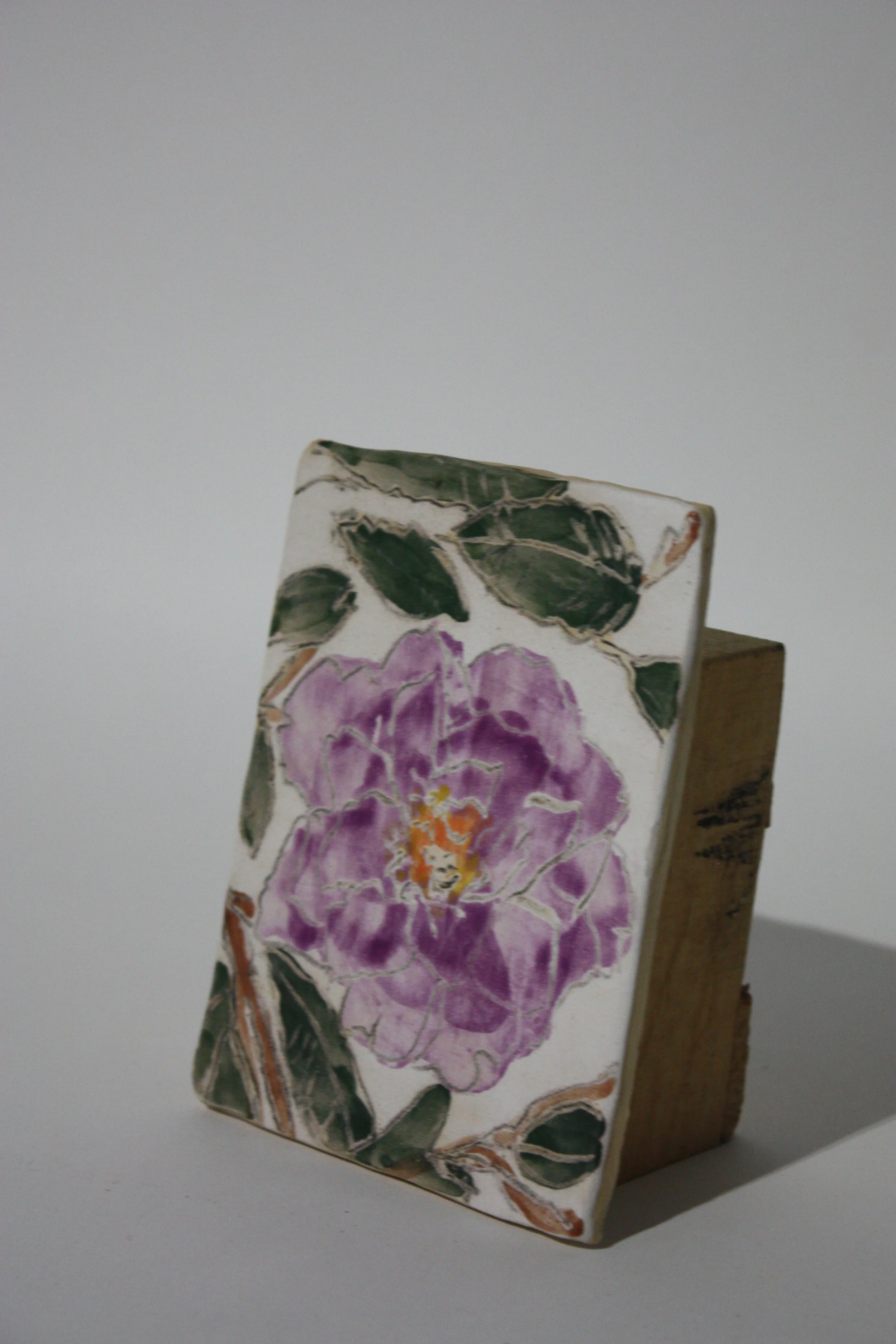 Rose, ceramic painting