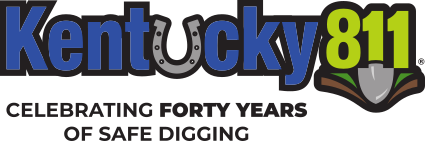 Kentucky 811 logo with text 'Celebrating Forty Years of Safe Digging'