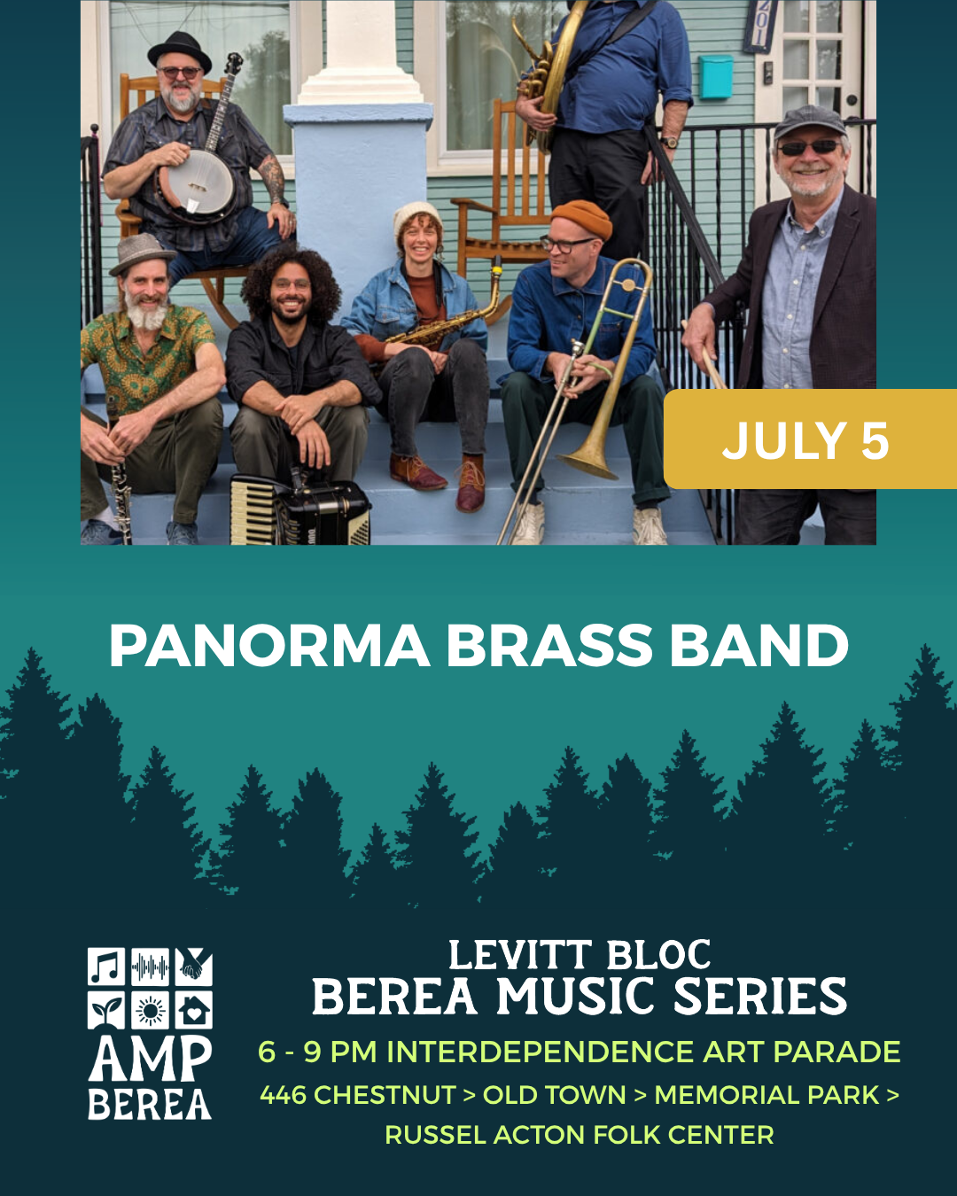 Panorama Jazz Band has been bringing all
sorts of music into all sorts of situations since the mid-90s, always with a strong New Orleans party vibe cultivated over years of entertaining locals and tourists alike in their native Crescent City.