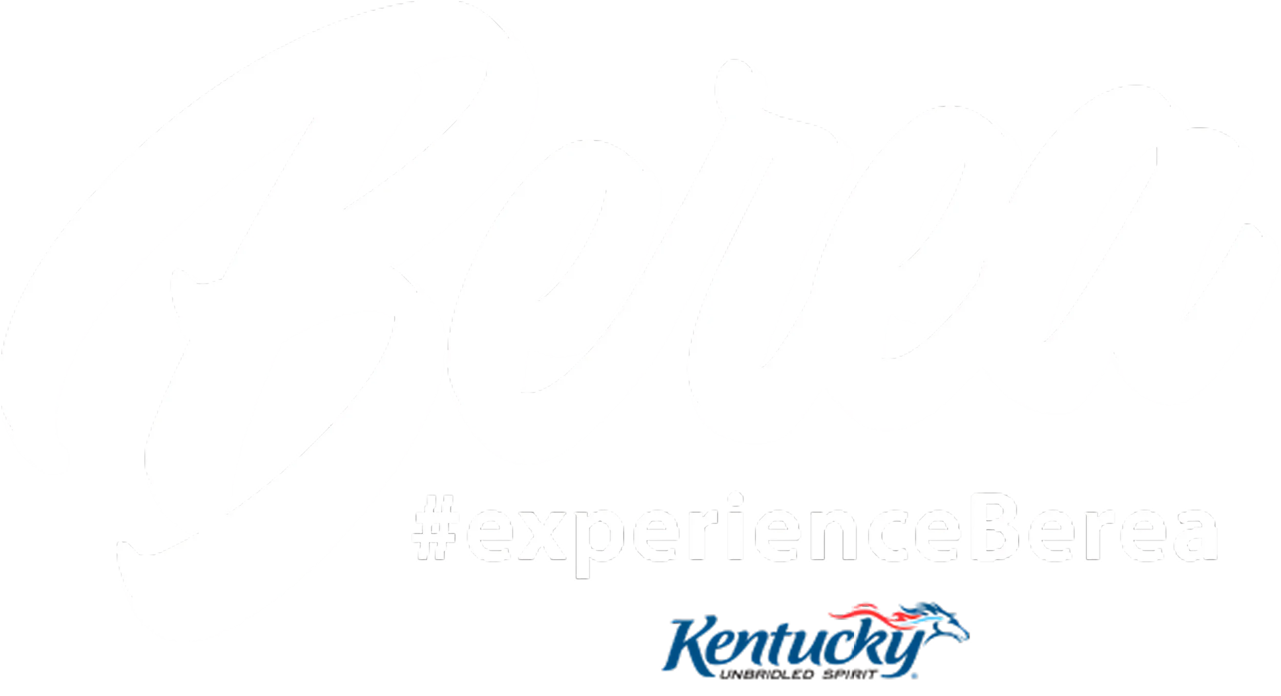 Logo for Bourbon #experienceBerea with Kentucky branding.