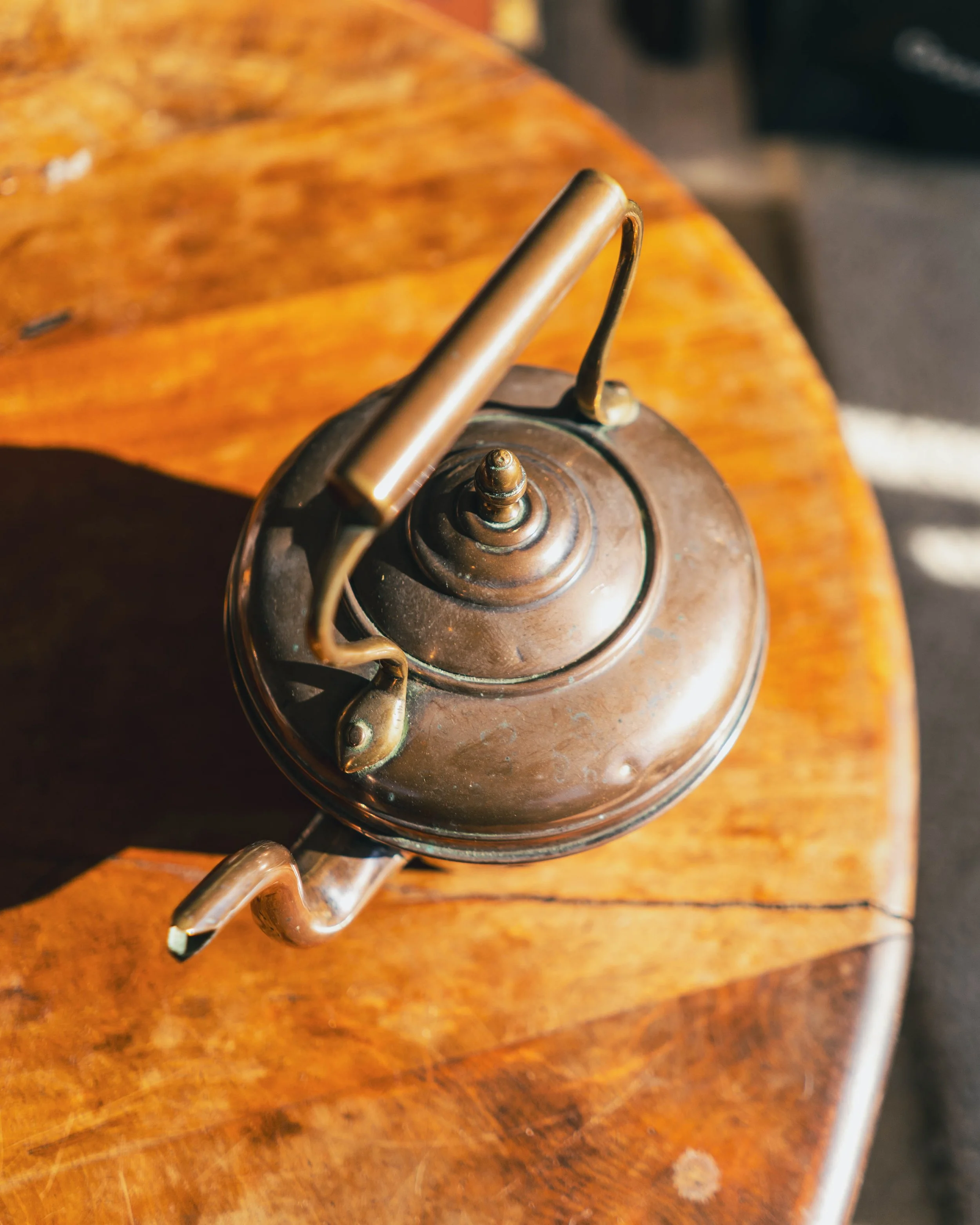 Vintage Copper Kettle Brass Handle - Ornamental Collectable-2.jpg