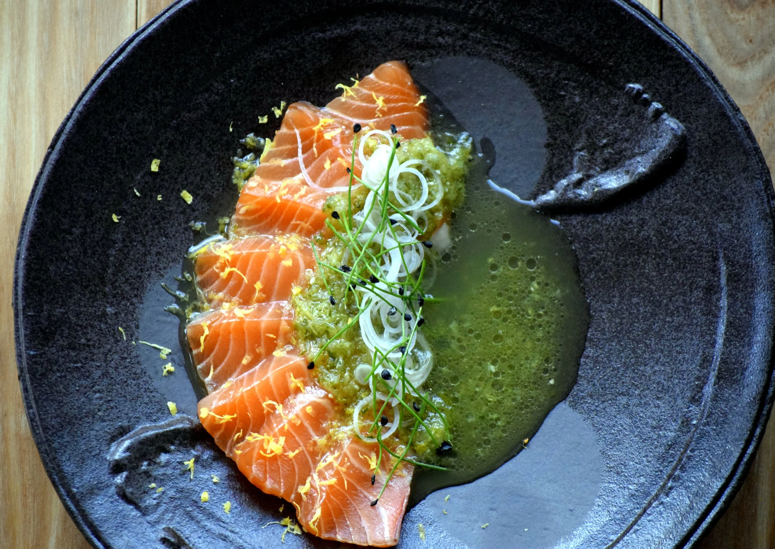 miso cured salmon from Kimura's cookbook