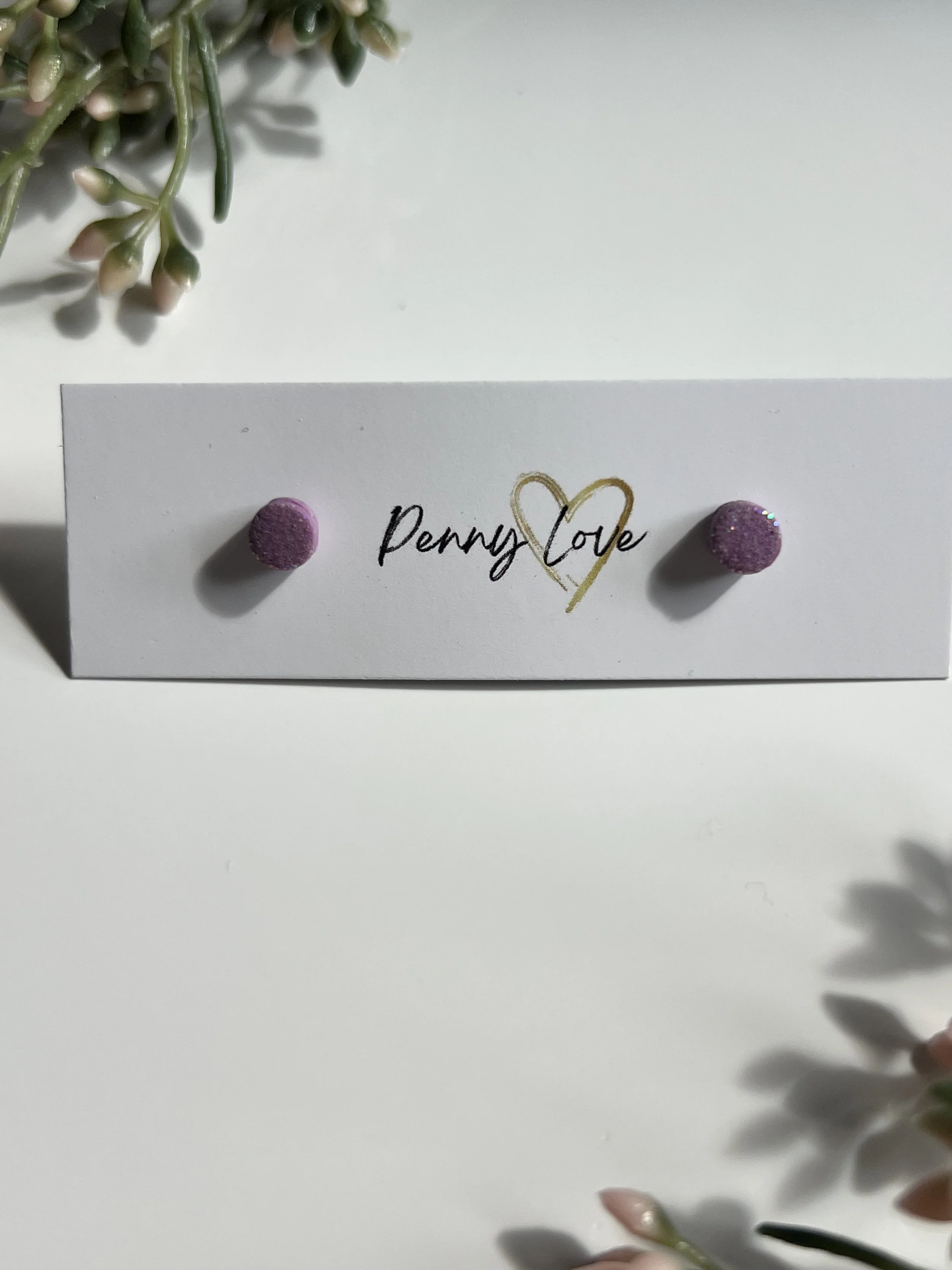 Purple Sparkles - Micro Studs