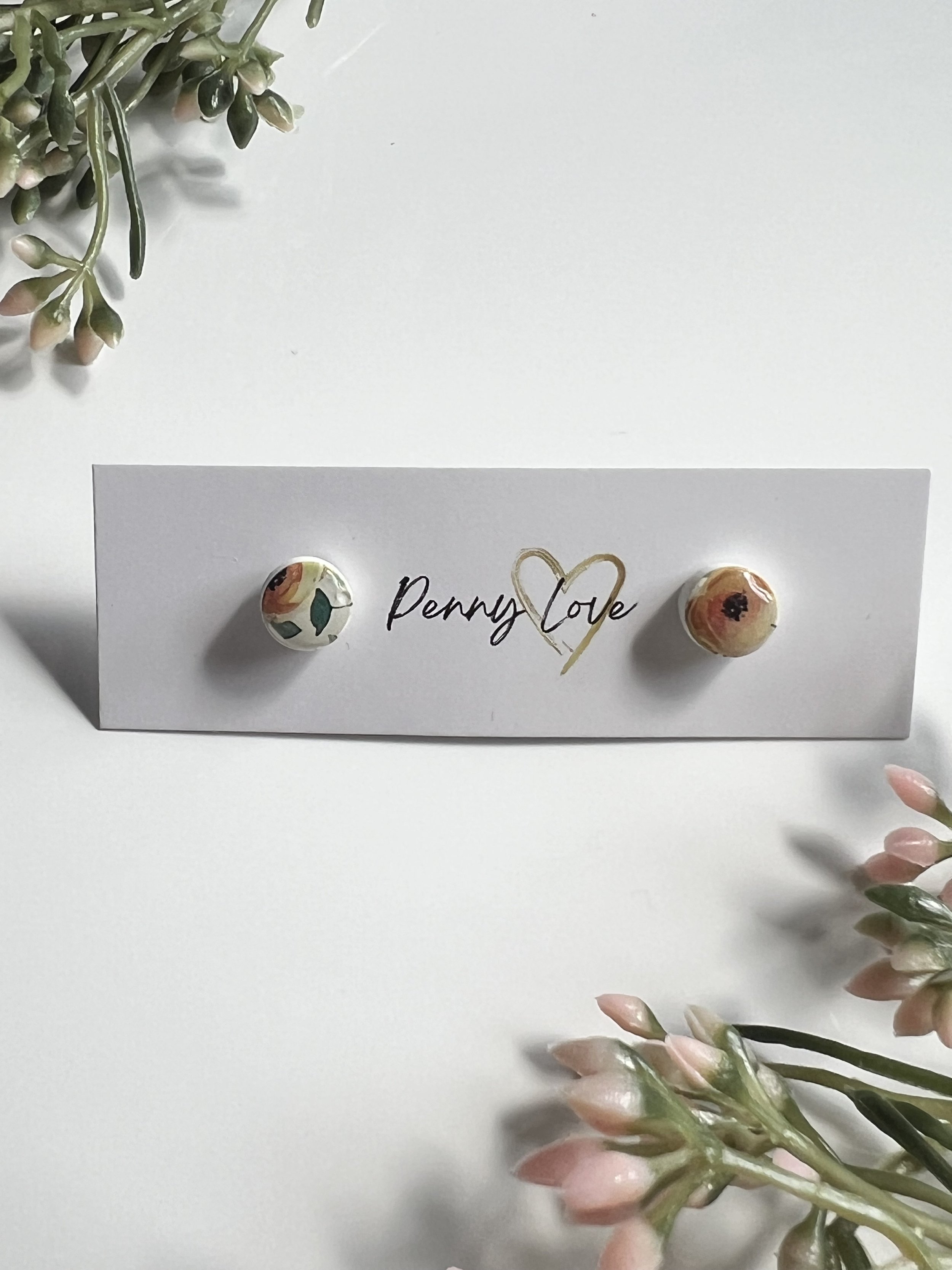 Mini Flower Button Studs