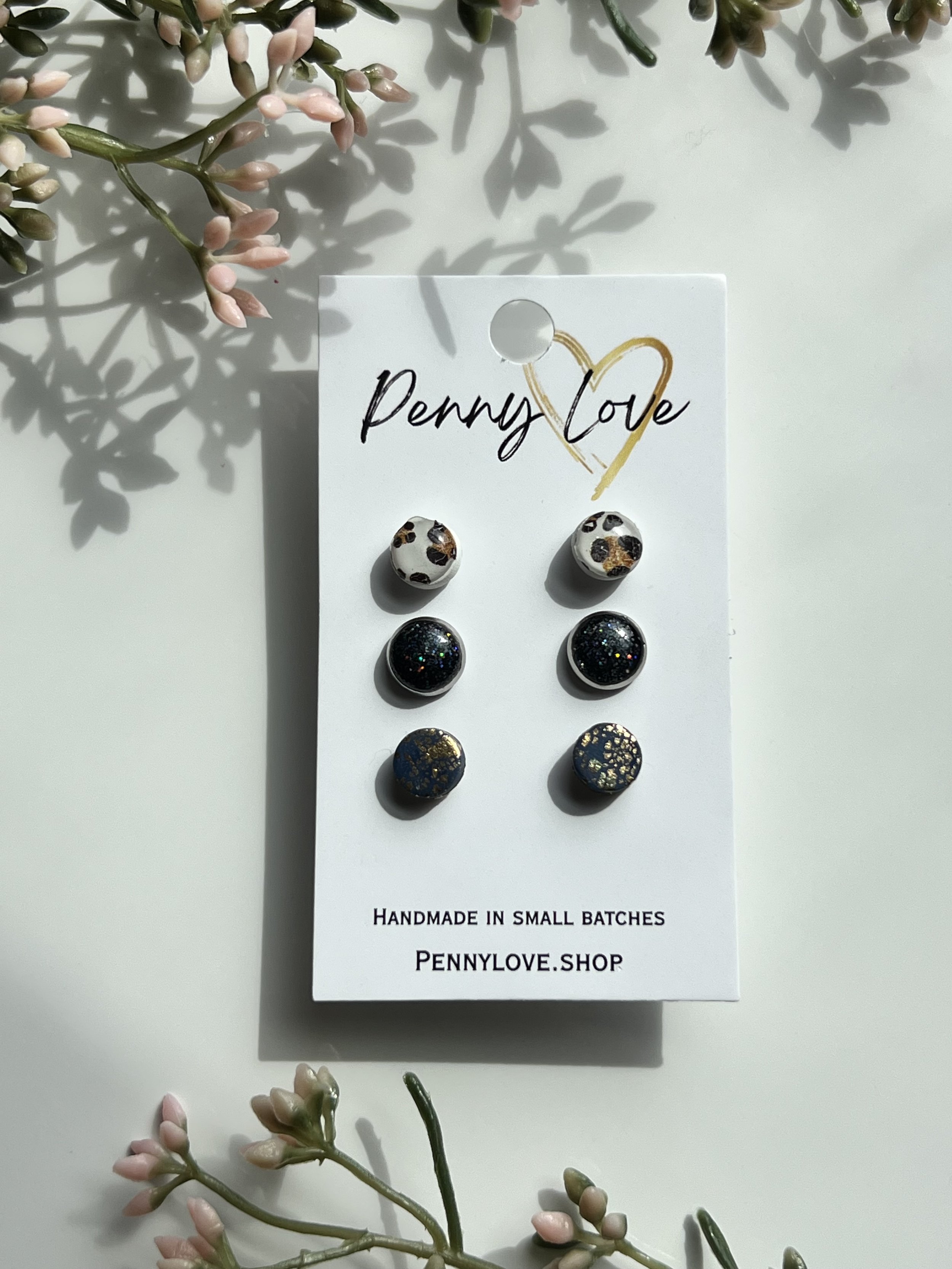 Leopard & Galaxy Trio Stud Pack