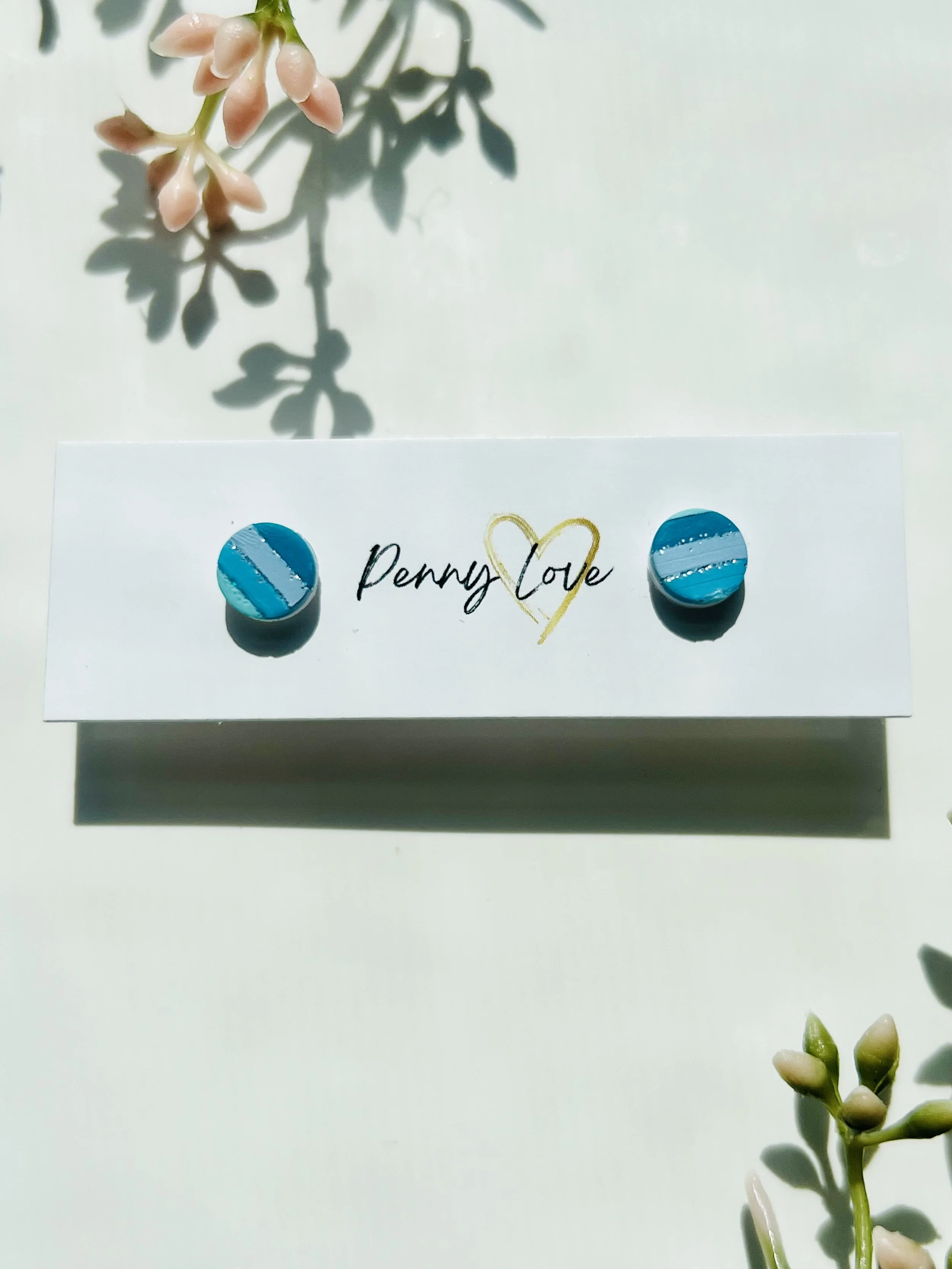 Ocean Stripe Studs