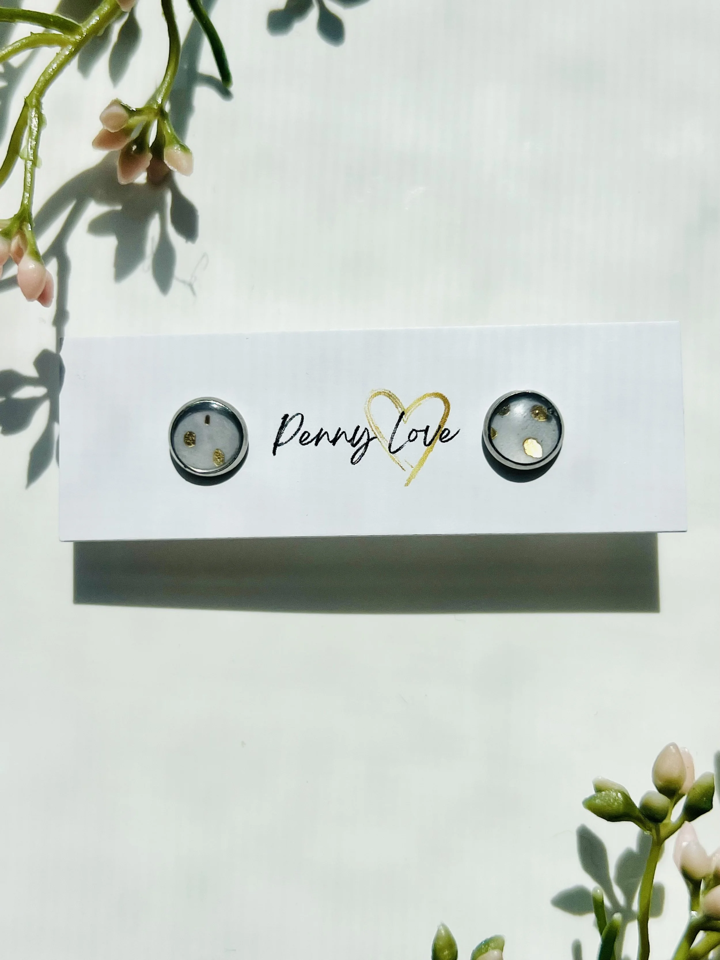 Gold Polka Dot Studs