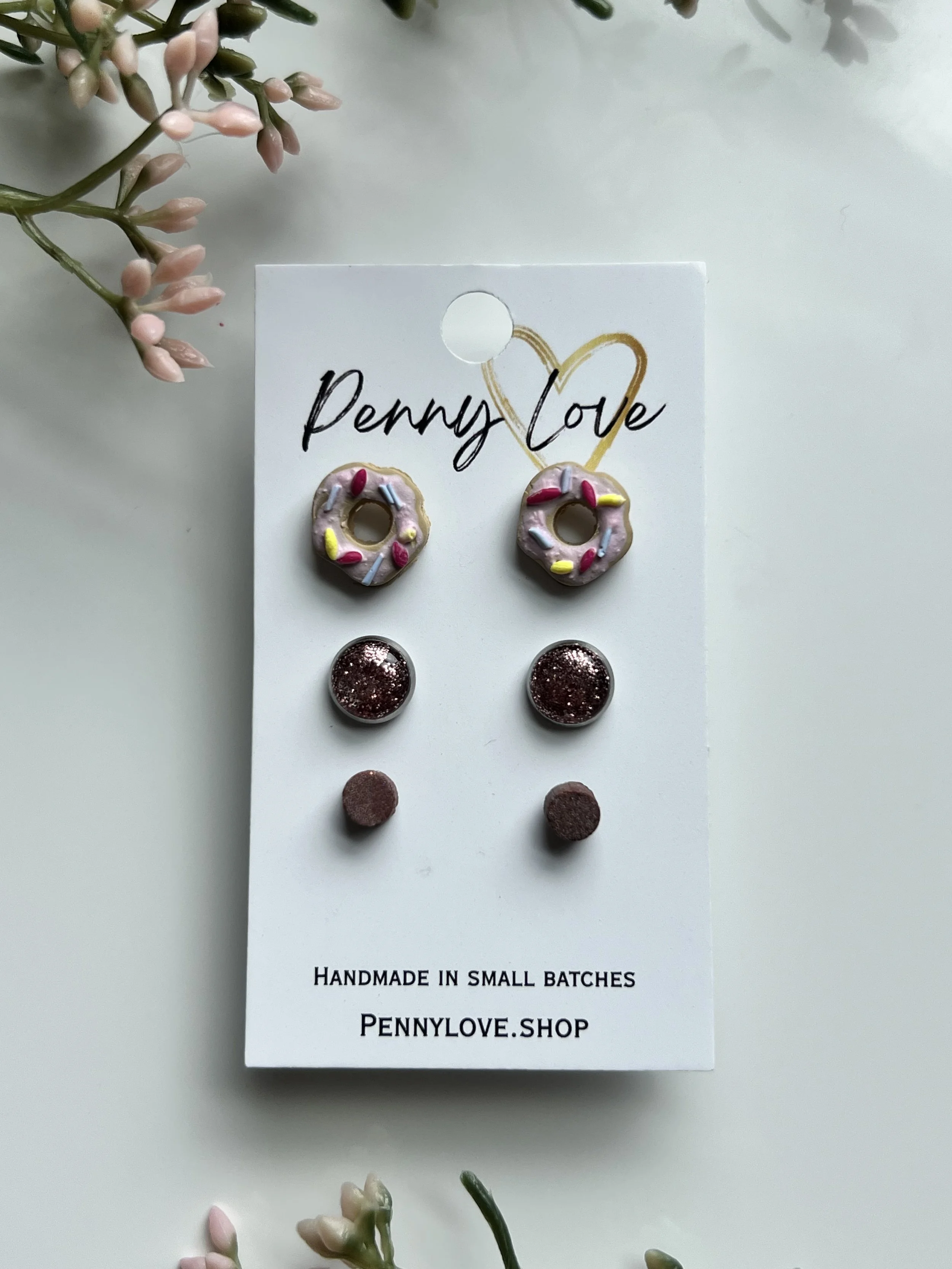 Donut & Sprinkles Trio Stud Pack
