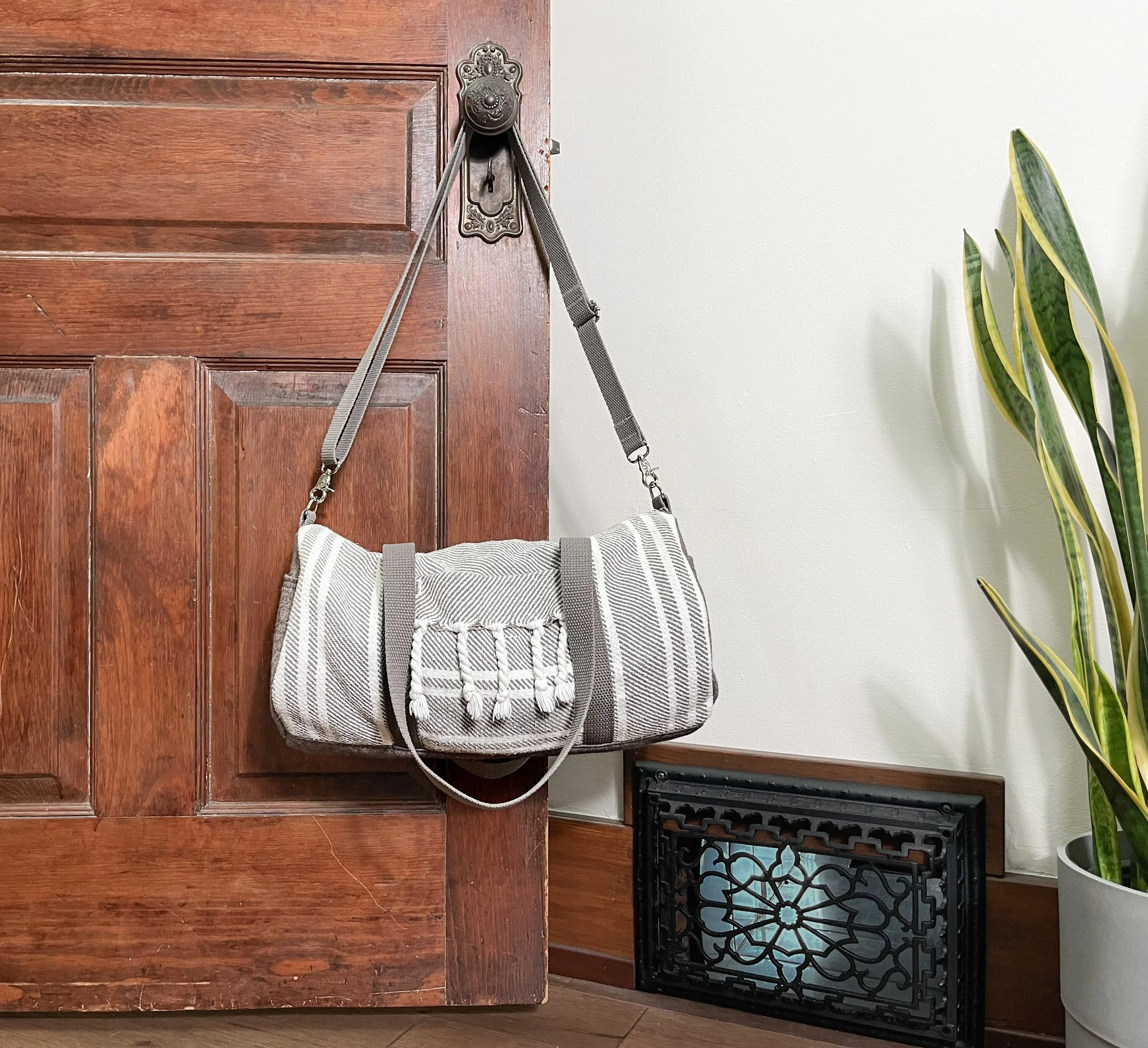 Daily Duffle - Grey Twill Cotton Weave