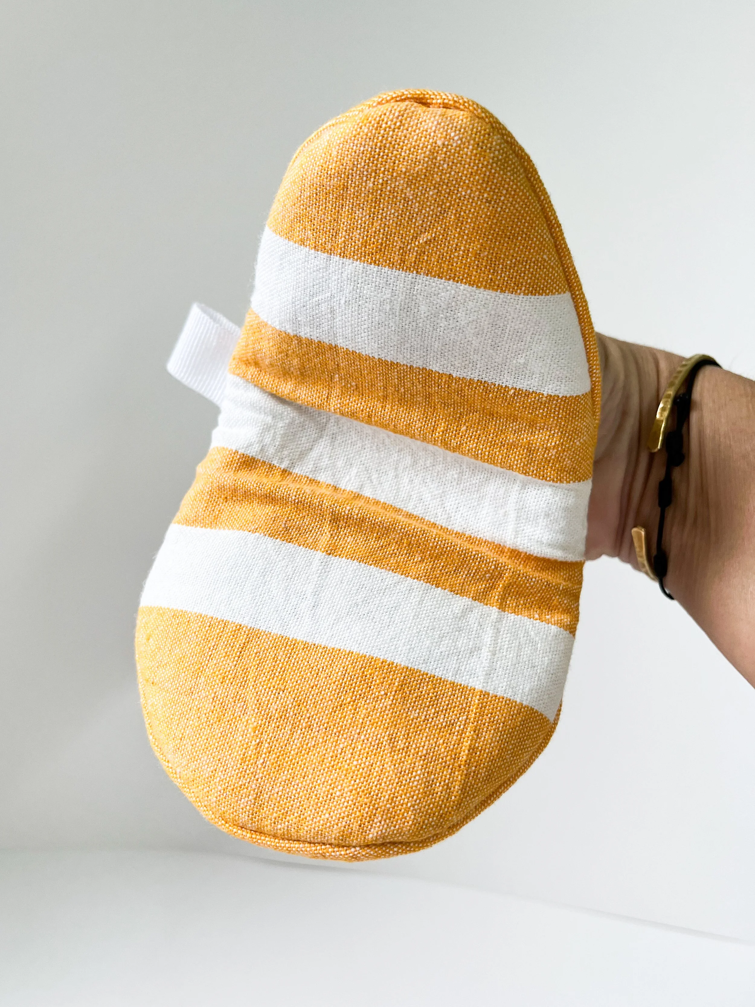 Mini Mitt Pair - Creamsicle Cotton Stripe