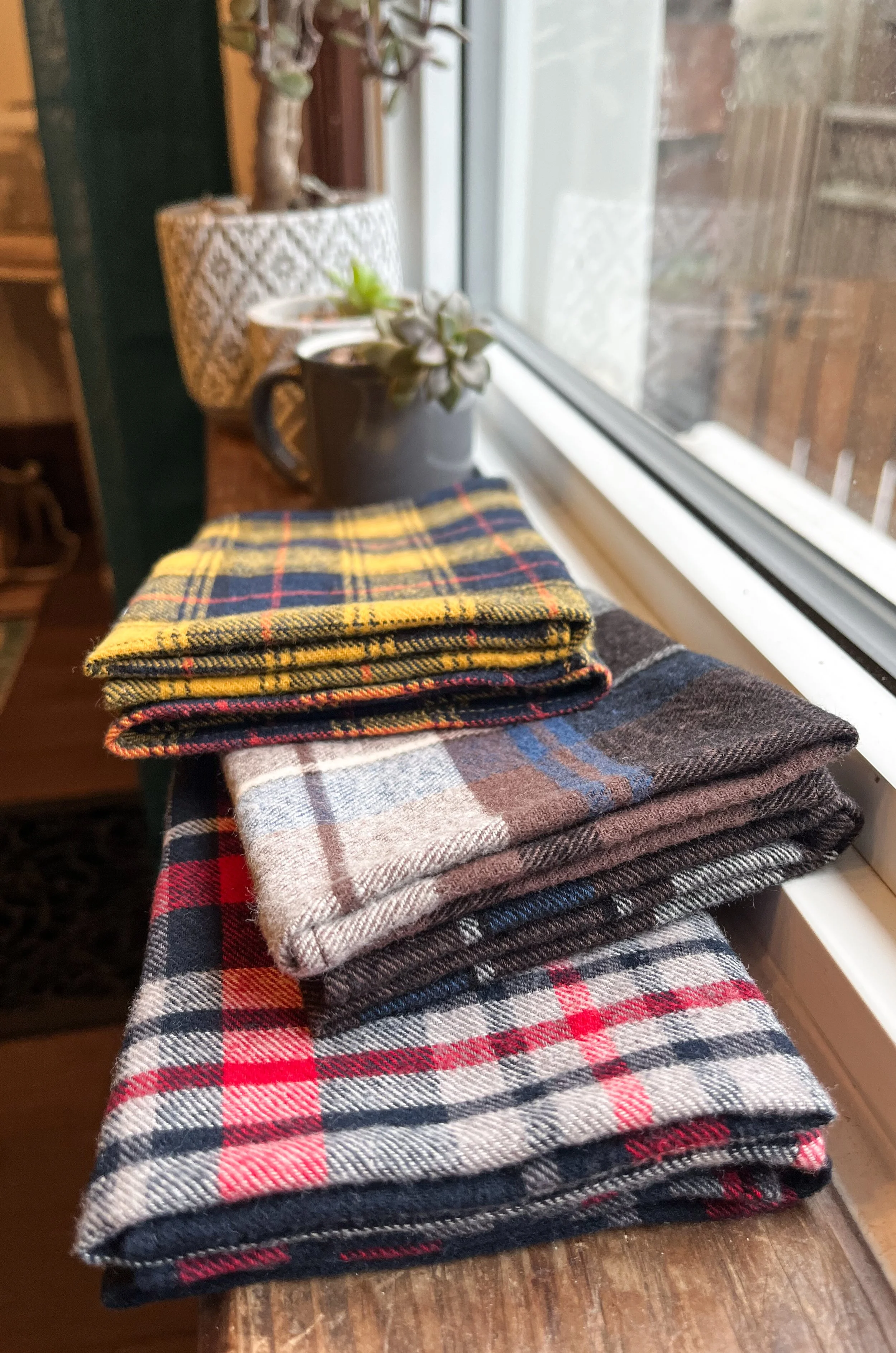 Hanky Duo - Soft Brushed Cotton 2 Pack - Your Choice of Plaid