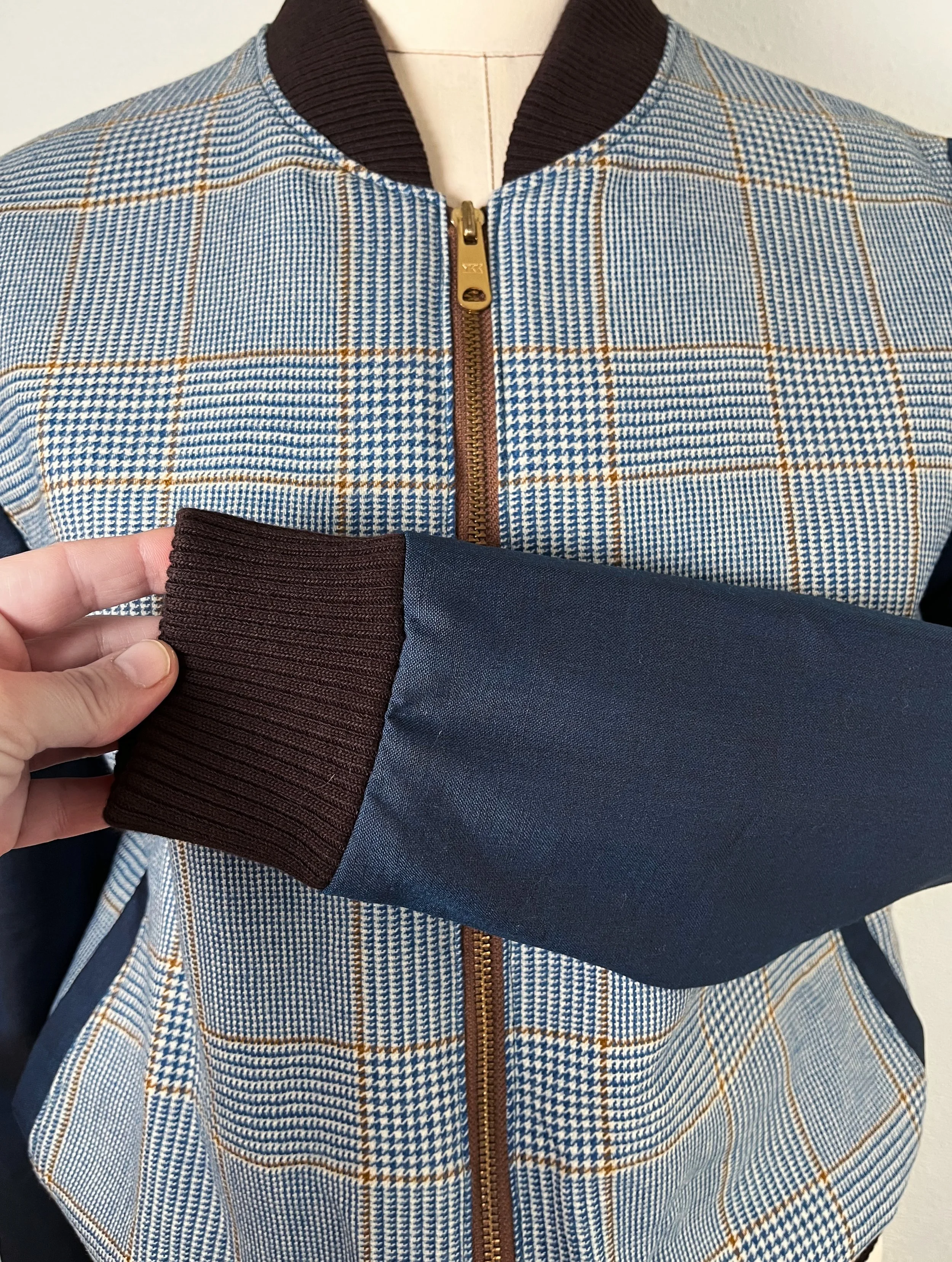 CipollaBomberJacket_BluChocPlaid_Sleeve.jpg