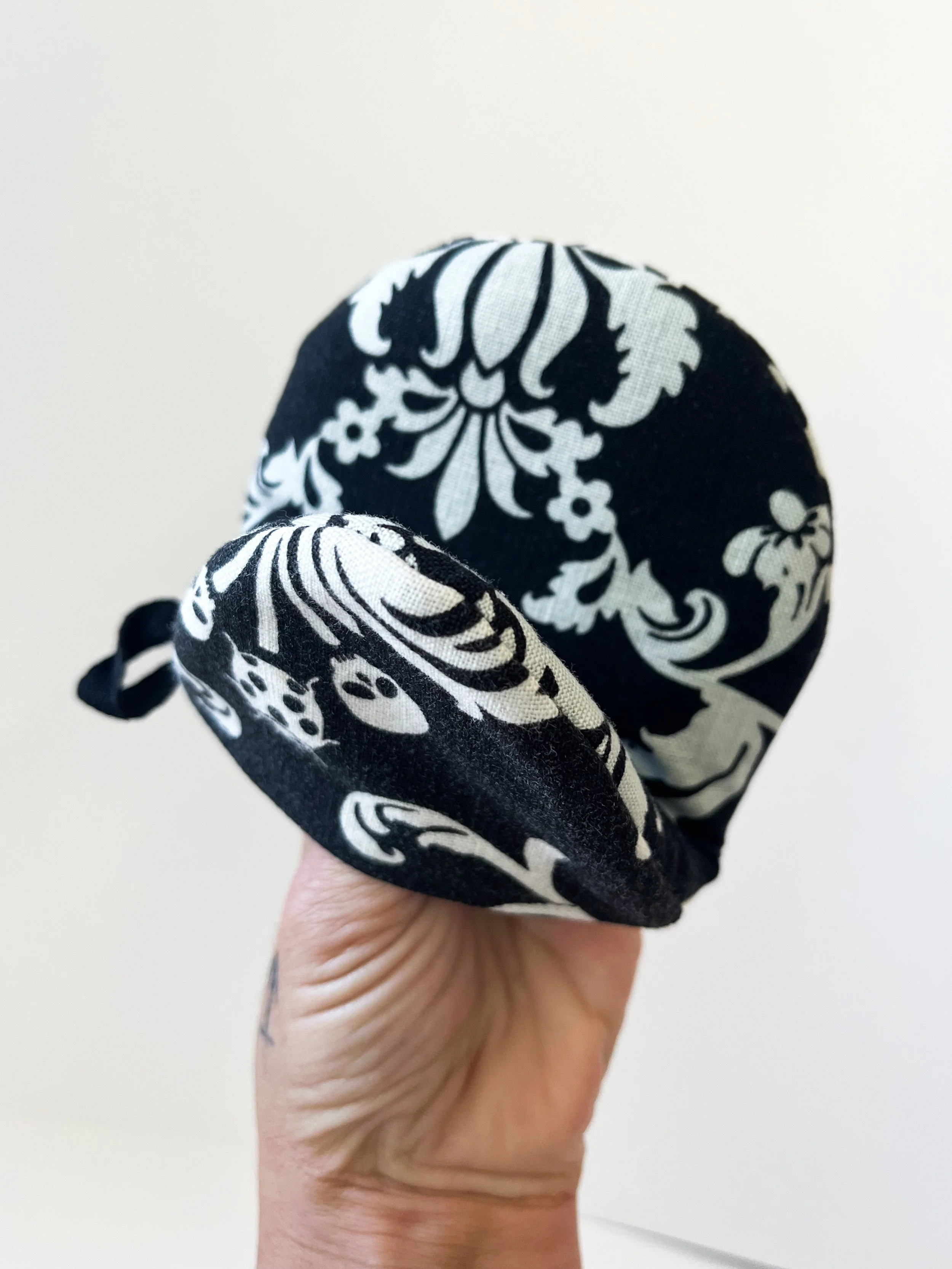 Linen Mini Mitt Pair - Potholders - Choose your Damask Print