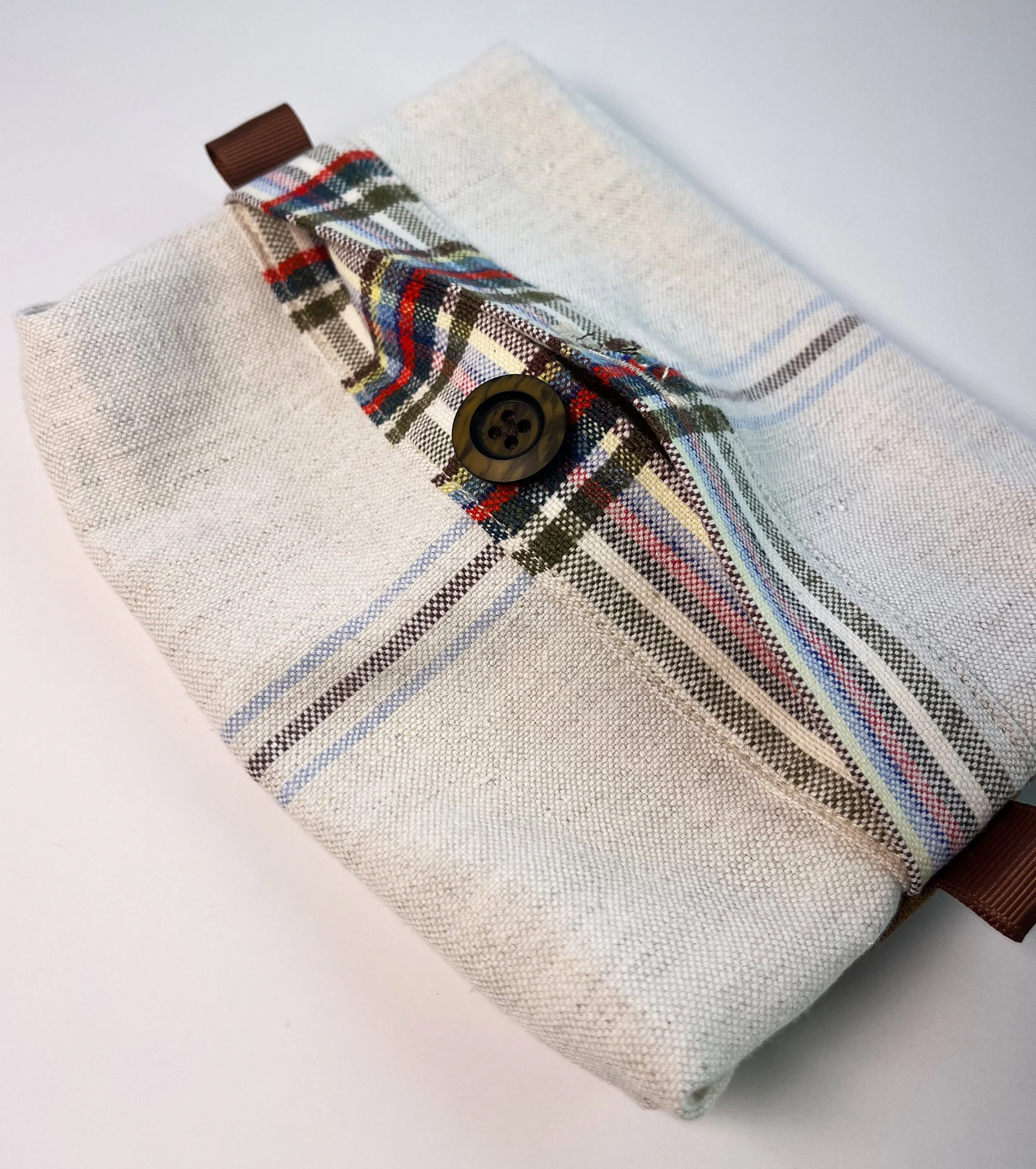 CipollaHankyPouch_LinenPlaidVintageButton_Open.jpg