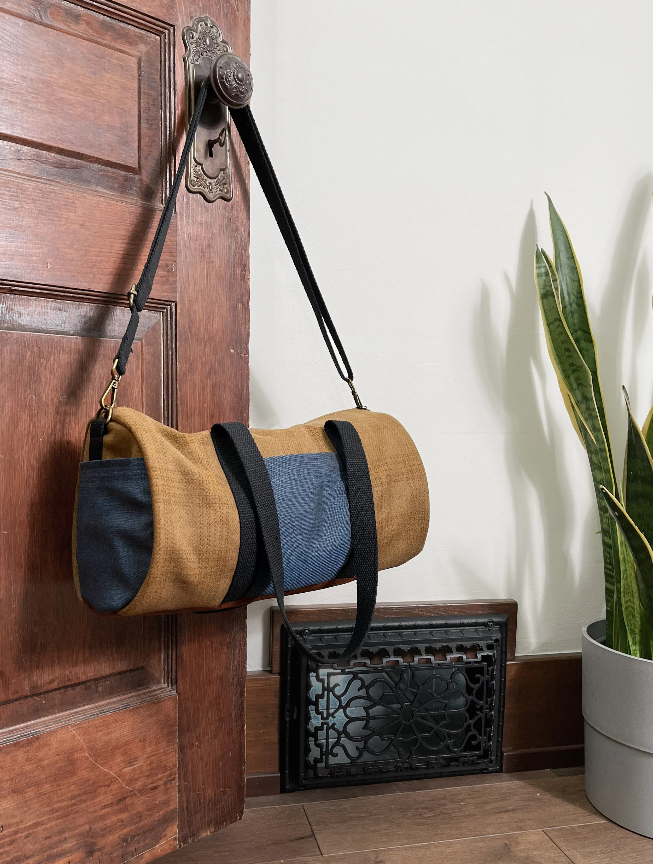 Daily Duffle - Toffee Coloured Wool Plaid