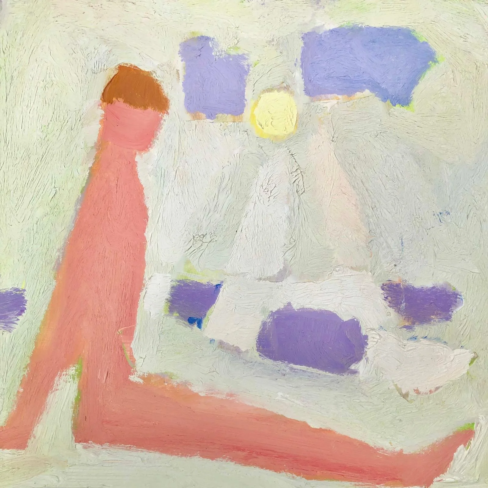 On Ringstead shore. 22 x 24 inches. Oil on board