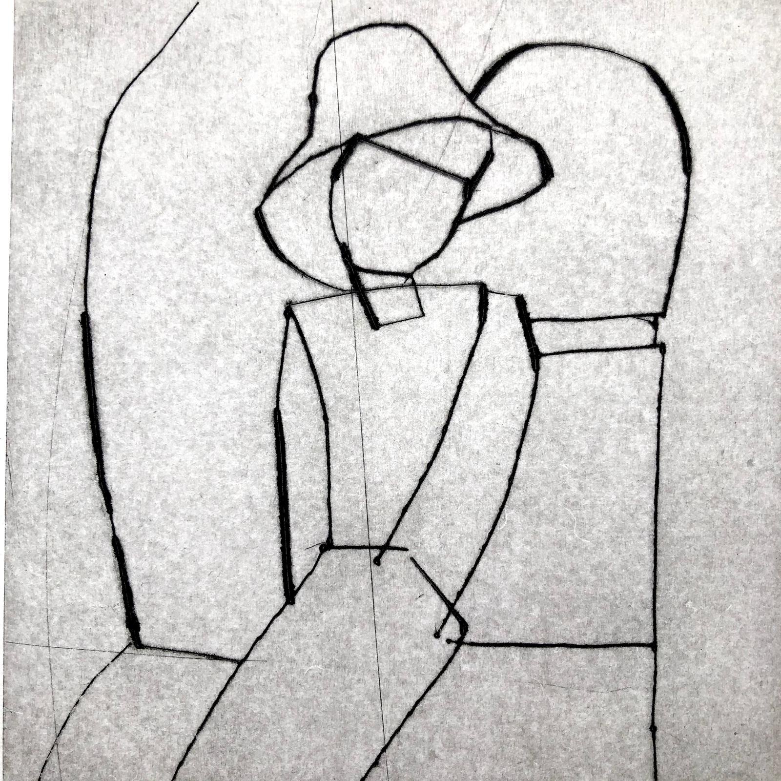 By the Old Bread Oven. Drypoint etching. Edition of 12