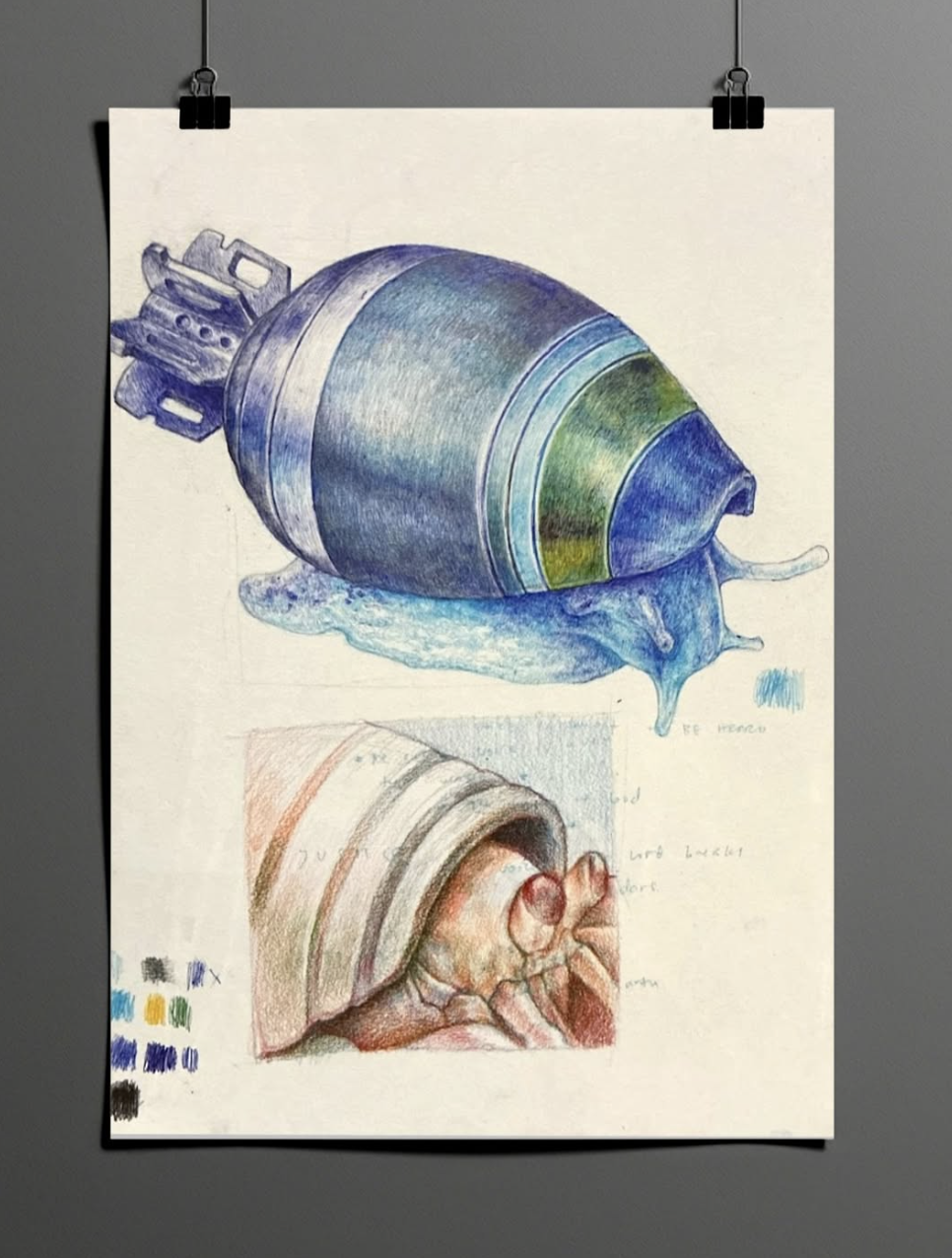 "://still here, still accumulating_studies_home sweet home"
Mixed Media On Paper
9" x 12" inches
2026