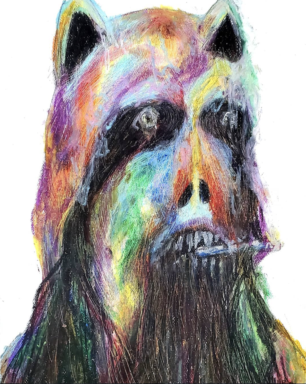 "Secret Smoker"
Oil Pastel On Paper
2020