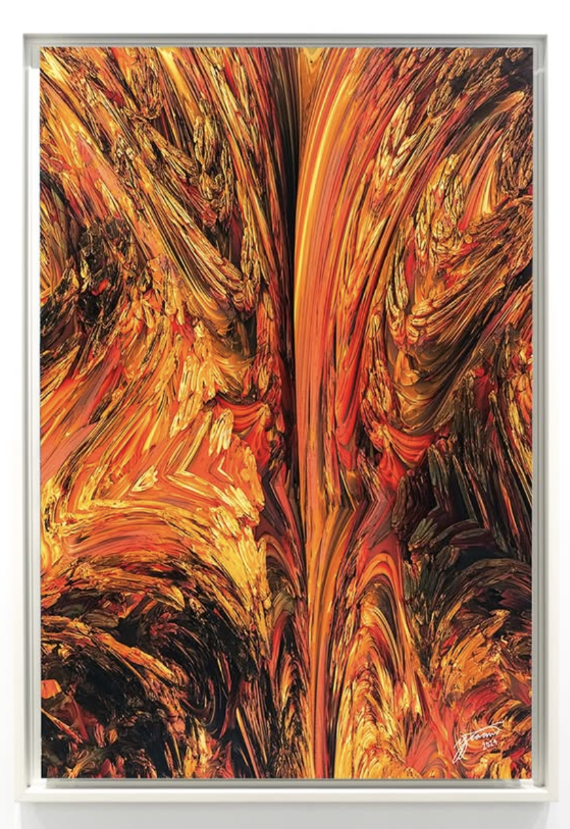 "Shifting Foundations"
24x36 in
Digital Art
Dye-sublimated Aluminum Metal Print
2025