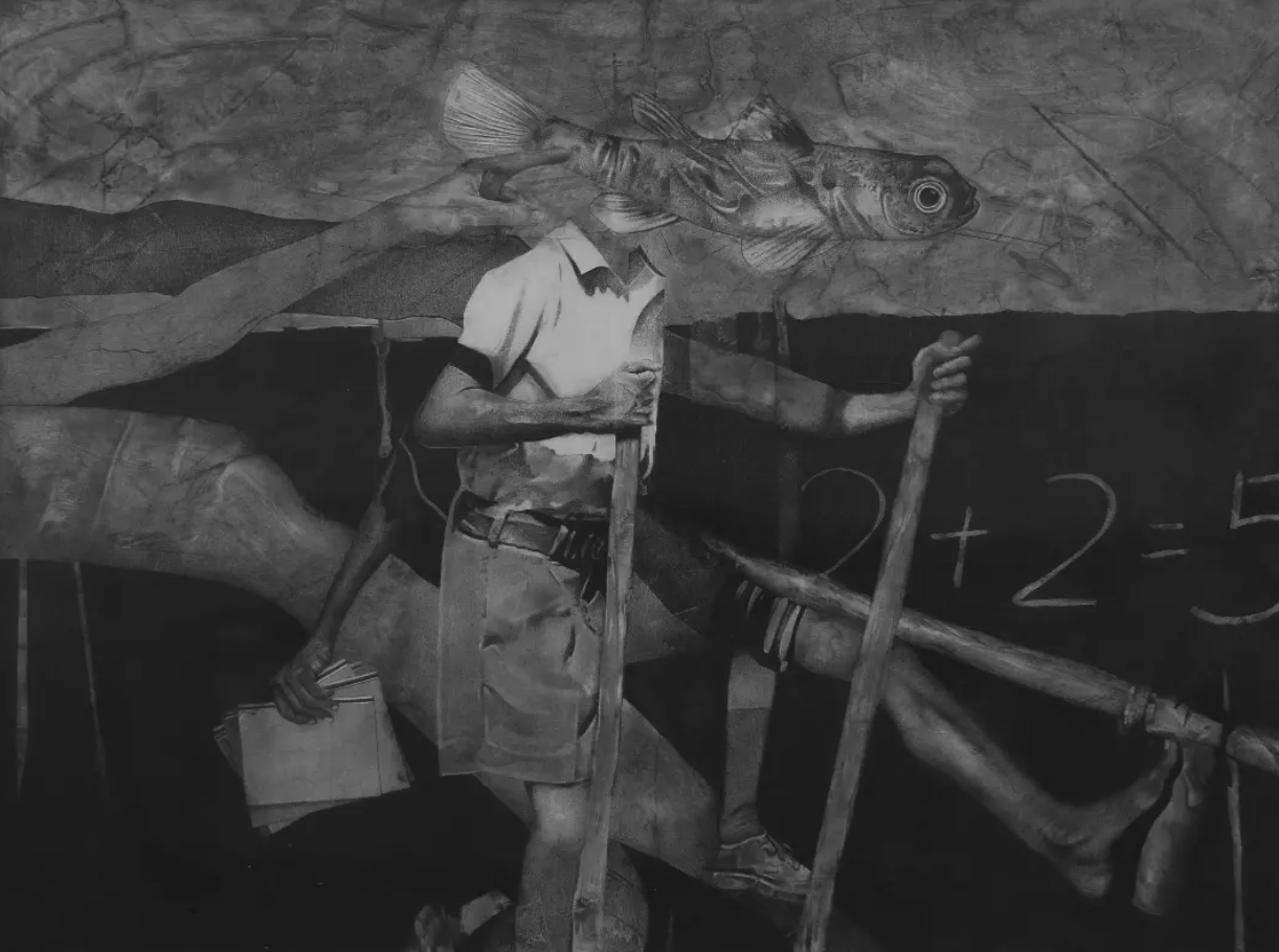 "Utak Biya"
Graphite on canvas
36" x 48" inches
2022

Exhibited at Linangan Art Residency