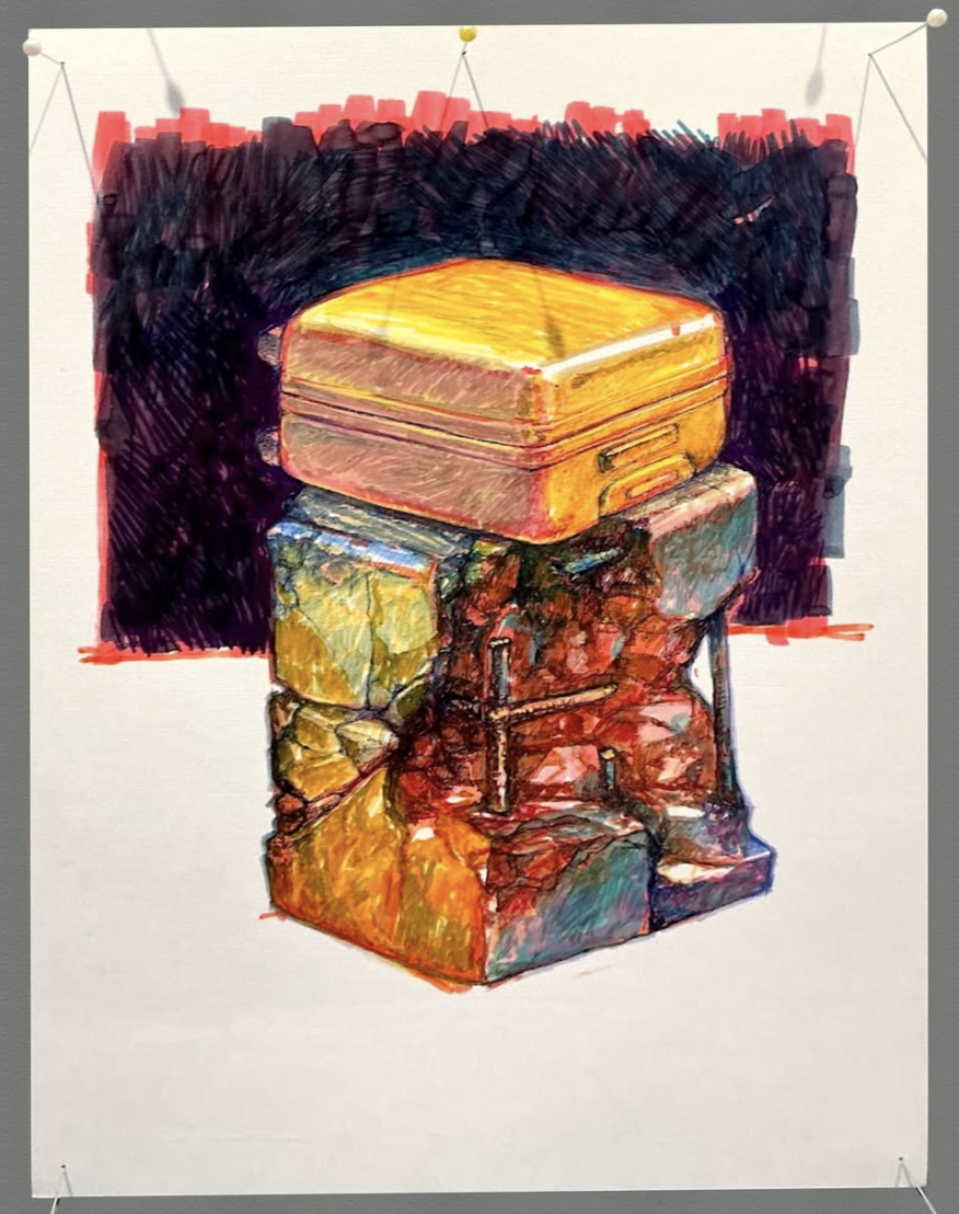 "://still here, still accumulating_ Shhhhhh"
Drawing On Paper
9" x 12" Inches
2026