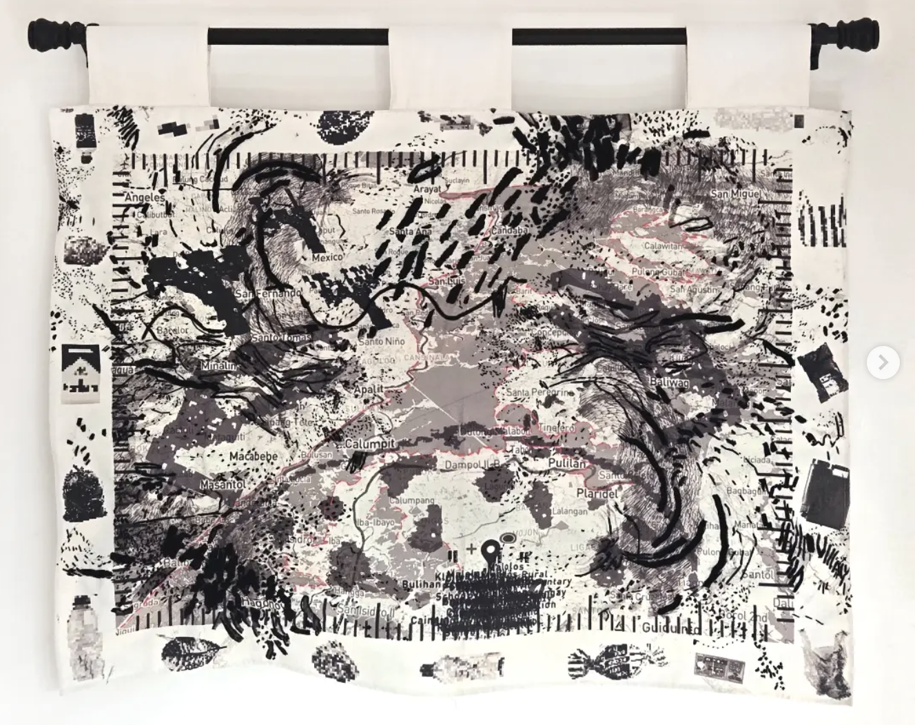 "Delubyo"
Embroidery and sublimation on canvas
50" x 37.5" inches
2026

Exhibited at AFP 2026 under TLYR Collectives' "Habilin".