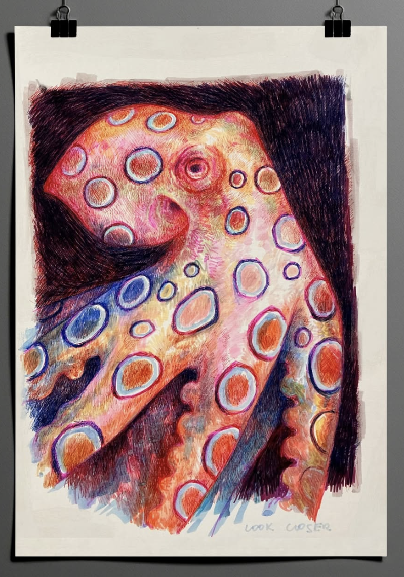 "://still here, still accumulating_studies_#7"
Mixed Media On Paper
9" x 12" Inches
2026