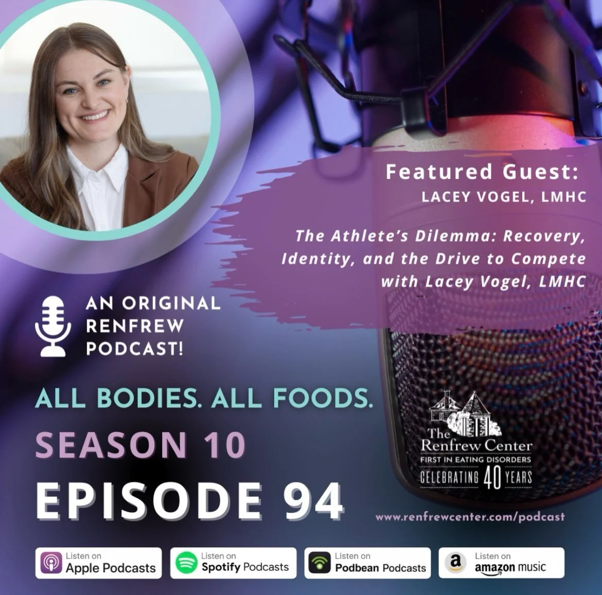 Listen today! ⭐️⭐️ So grateful I got to be a part of @renfrewcenter&rsquo;s podcast. I&rsquo;ll always talk your ear off about athlete mental health. As a former collegiate athlete, this is a topic near and dear to my heart.❤️ (Re-post because there 